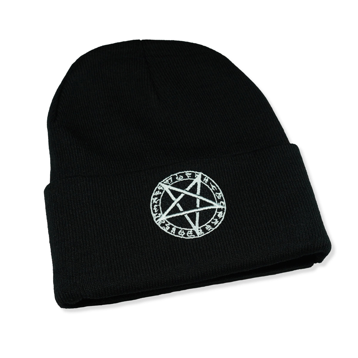 Pentagram Beanie | Soft Knit Embroidered | forbidden alchemy