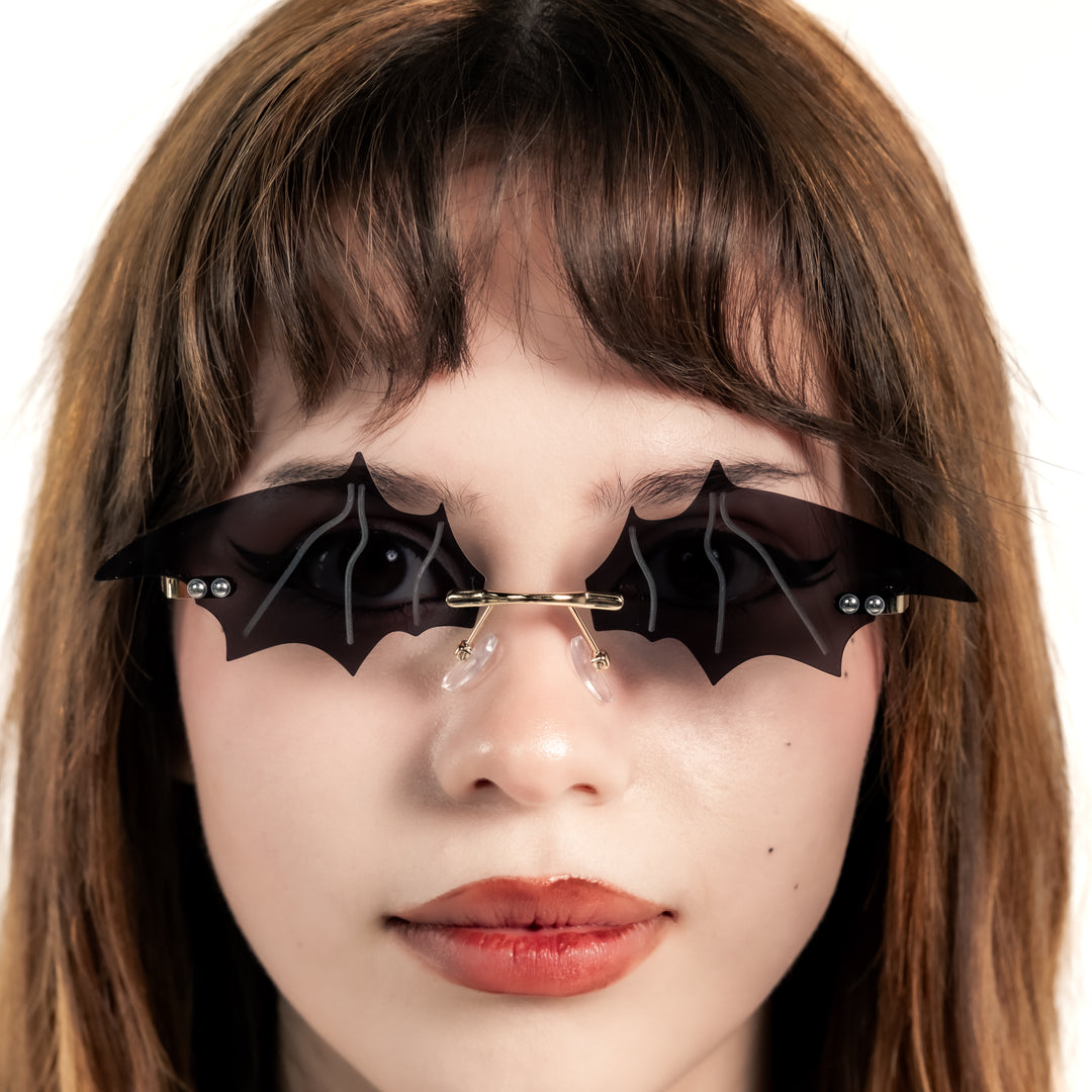 Shop Bat Shades from Forbidden Alchemy's gothic sunglasses. Premium quality eyewear featuring bold frames and authentic goth aesthetics. Tagged: shades.Sunglassesforbidden alchemyshades