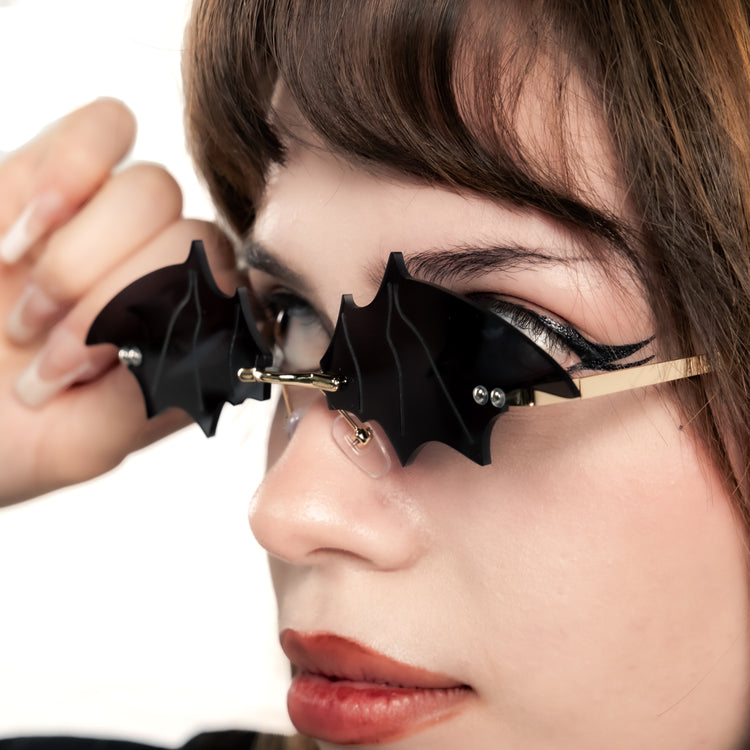 Shop Bat Shades from Forbidden Alchemy's gothic sunglasses. Premium quality eyewear featuring bold frames and authentic goth aesthetics. Tagged: shades.Sunglassesforbidden alchemyshades