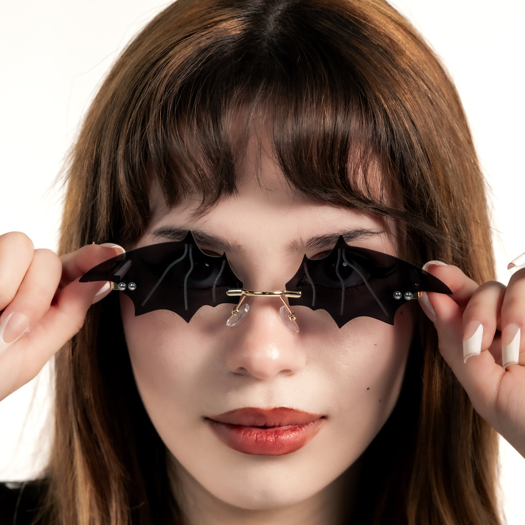 Shop Bat Shades from Forbidden Alchemy's gothic sunglasses. Premium quality eyewear featuring bold frames and authentic goth aesthetics. Tagged: shades.Sunglassesforbidden alchemyshades