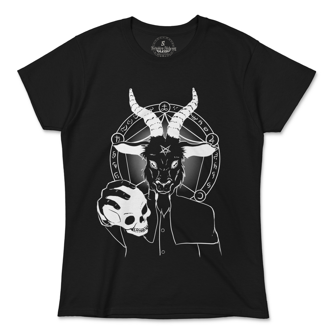 Buy Black Goat from forbidden alchemy's women's T-Shirts. 100% cotton, direct-to-garment prints, authentic alternative apparel. Tagged: WOMEN'S TEES.T-Shirtsforbidden alchemyWOMEN'S TEES