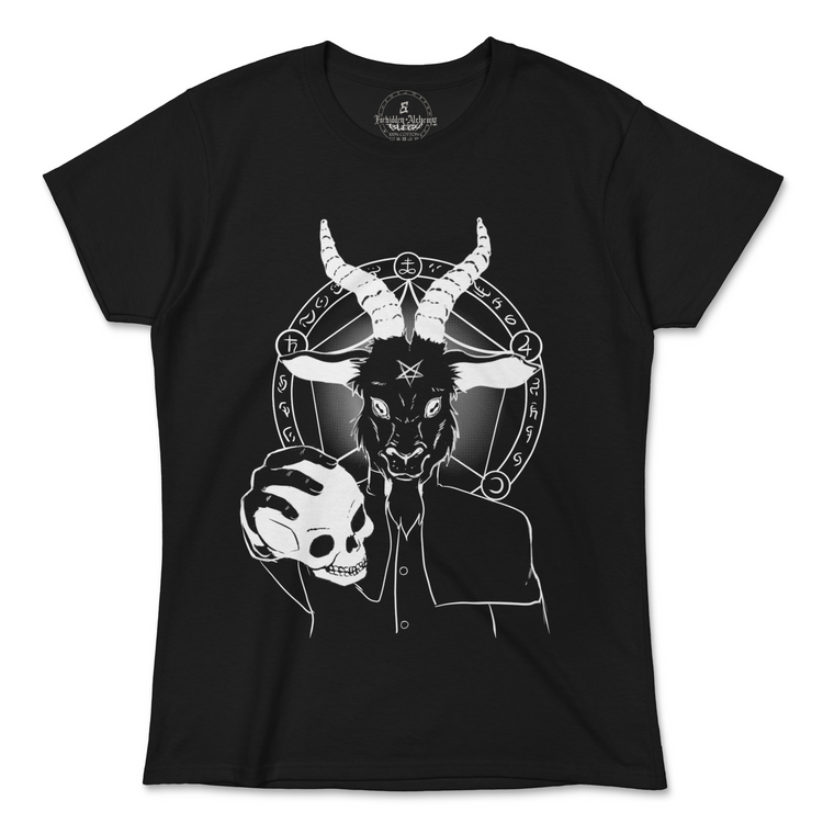 Buy Black Goat from forbidden alchemy's women's T-Shirts. 100% cotton, direct-to-garment prints, authentic alternative apparel. Tagged: WOMEN'S TEES.T-Shirtsforbidden alchemyWOMEN'S TEES
