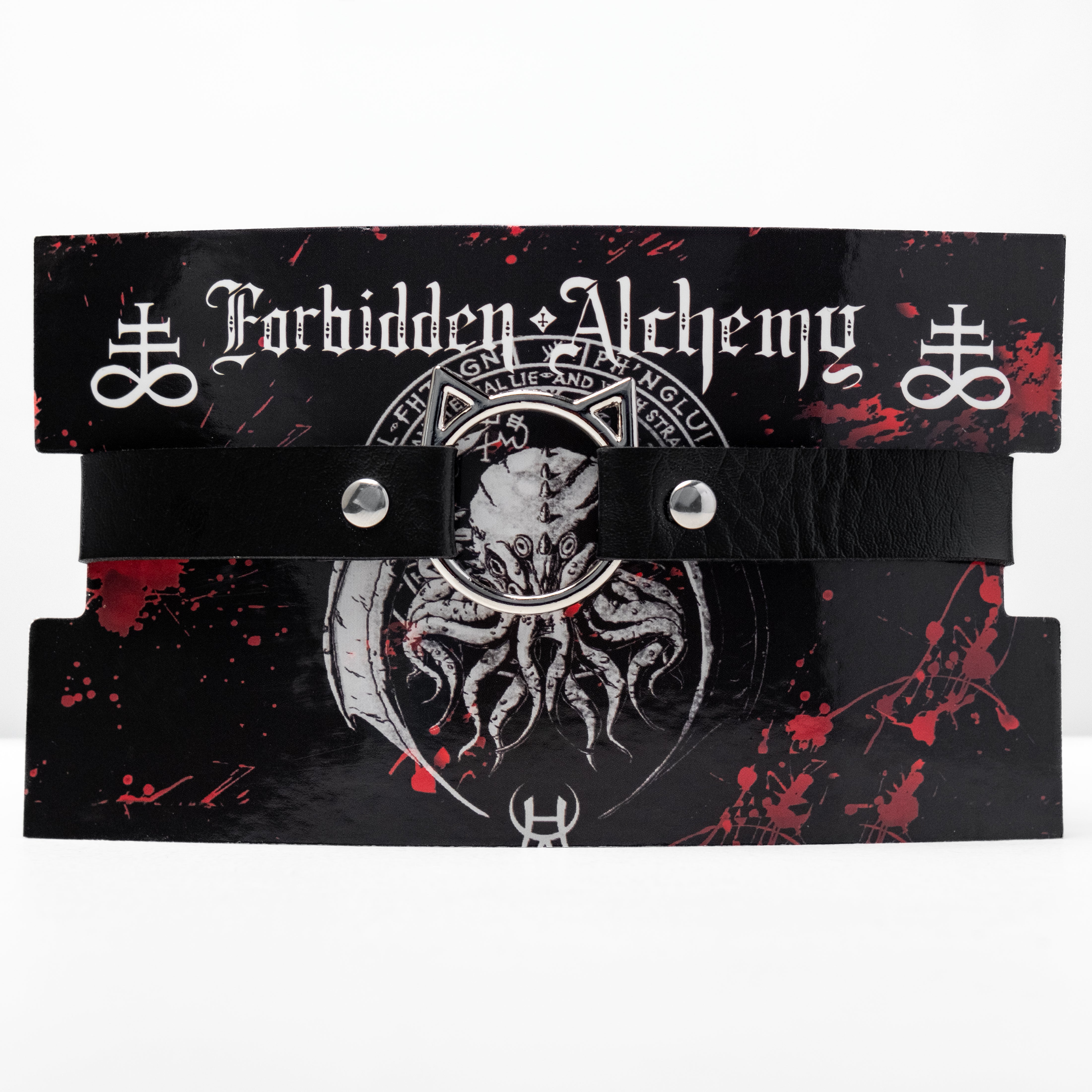 Shop Forbidden Alchemy’s premium leather chokers. Adjustable fit, alloy studs, and authentic metalcore-inspired designs. Tagged: Choker.Necklacesforbidden alchemyChoker