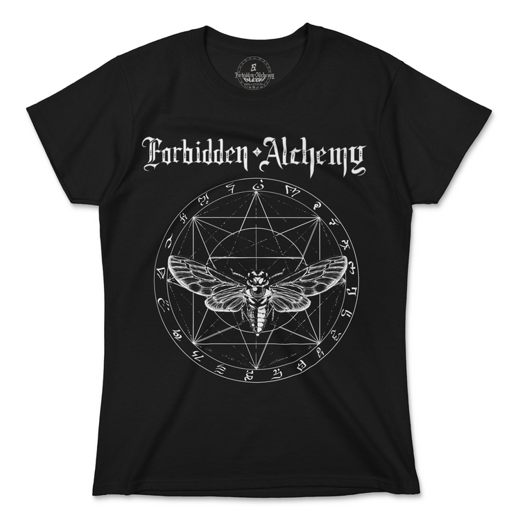 Shop Forbidden Alchemy’s women's T-shirts—100% cotton with vivid direct-to-garment (DTG) prints, inspired by authentic metalcore style. Tagged: WOMEN'S TEES.T-Shirtsforbidden alchemyWOMEN'S TEES