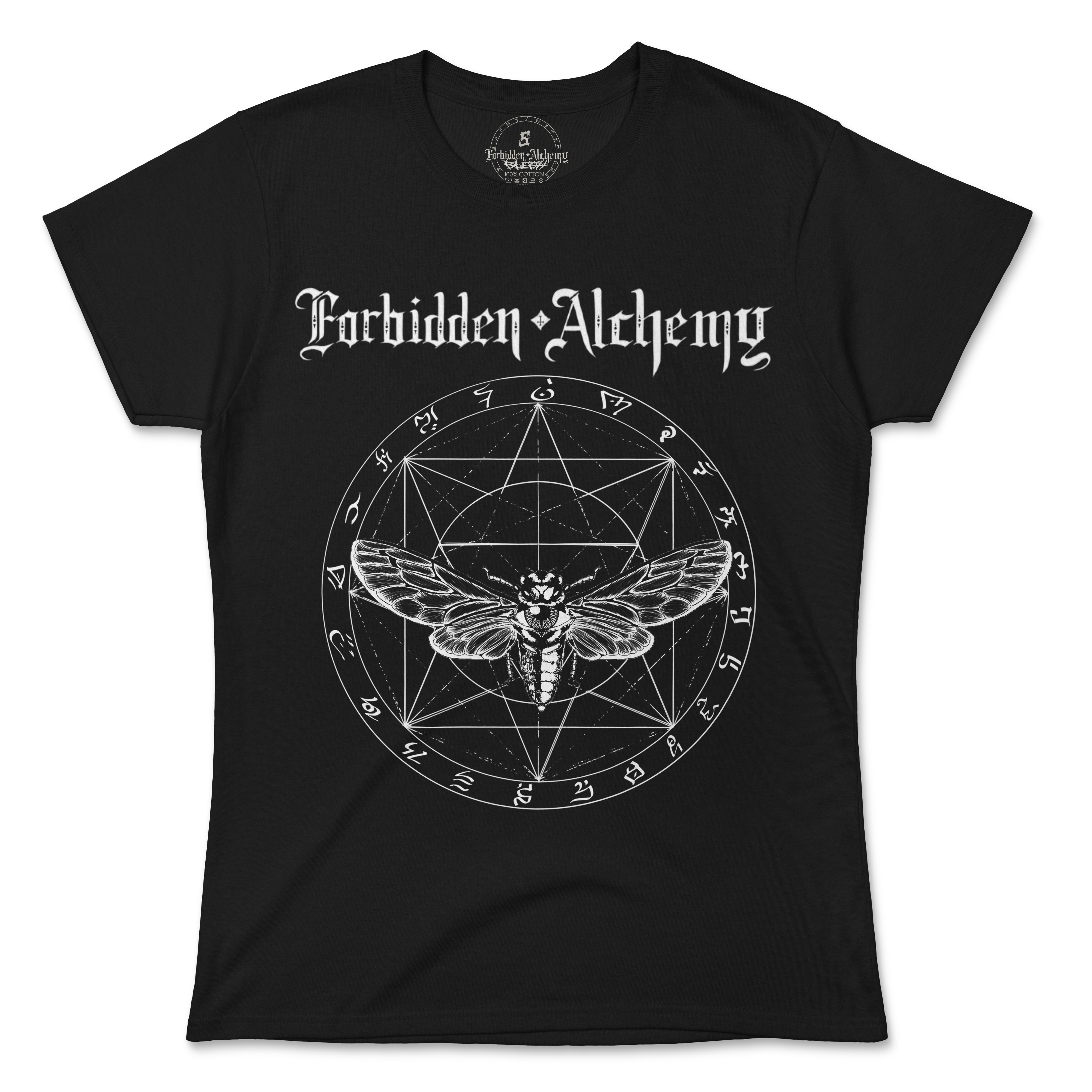 Shop Forbidden Alchemy’s women's T-shirts—100% cotton with vivid direct-to-garment (DTG) prints, inspired by authentic metalcore style. Tagged: WOMEN'S TEES.T-Shirtsforbidden alchemyWOMEN'S TEES