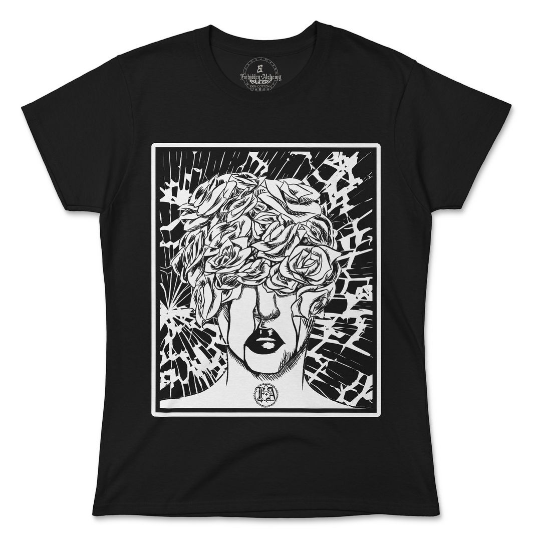 Shop Forbidden Alchemy’s women's T-shirts—100% cotton with vivid direct-to-garment (DTG) prints, inspired by authentic metalcore style. Tagged: WOMEN'S TEES.T-Shirtsforbidden alchemyWOMEN'S TEES