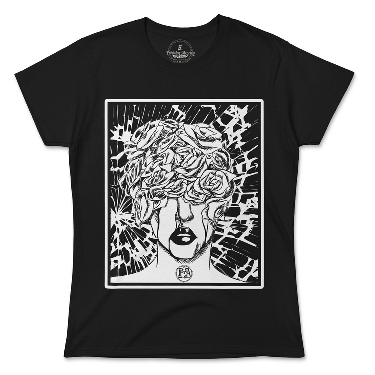 Shop Forbidden Alchemy’s women's T-shirts—100% cotton with vivid direct-to-garment (DTG) prints, inspired by authentic metalcore style. Tagged: WOMEN'S TEES.T-Shirtsforbidden alchemyWOMEN'S TEES