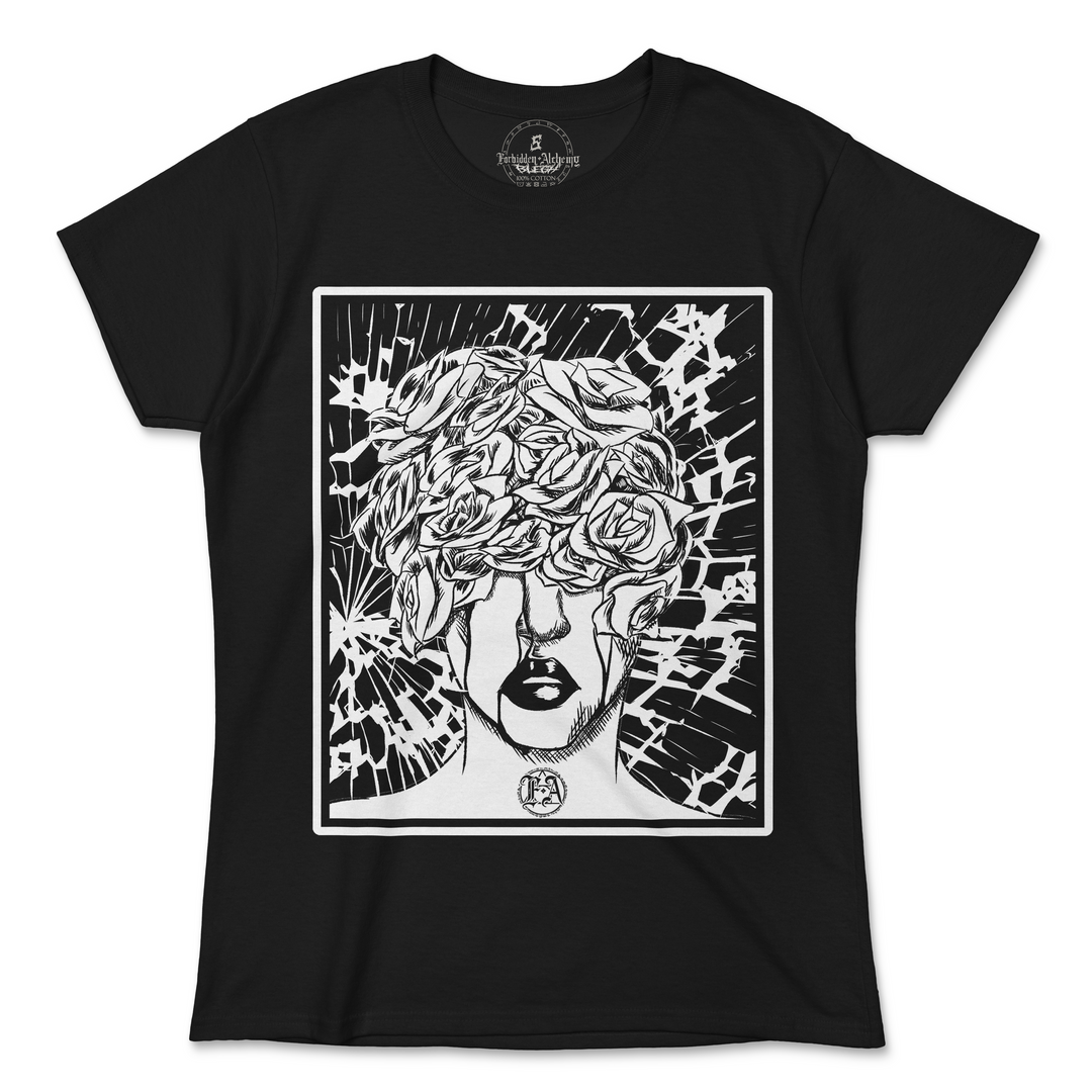 Shop Forbidden Alchemy’s women's T-shirts—100% cotton with vivid direct-to-garment (DTG) prints, inspired by authentic metalcore style. Tagged: WOMEN'S TEES.T-Shirtsforbidden alchemyWOMEN'S TEES