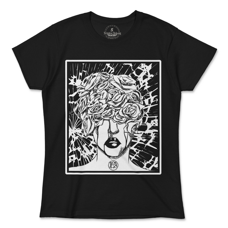 Shop Forbidden Alchemy’s women's T-shirts—100% cotton with vivid direct-to-garment (DTG) prints, inspired by authentic metalcore style. Tagged: WOMEN'S TEES.T-Shirtsforbidden alchemyWOMEN'S TEES