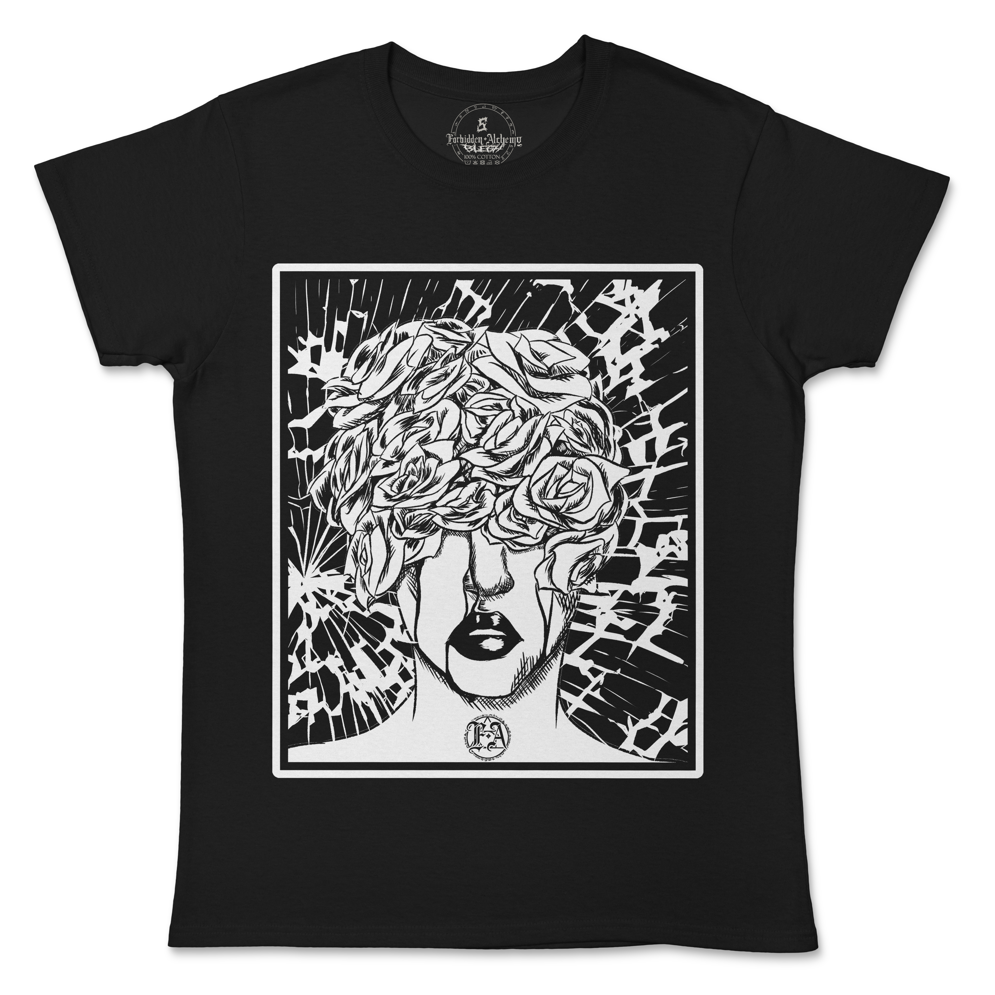 Shop Forbidden Alchemy’s women's T-shirts—100% cotton with vivid direct-to-garment (DTG) prints, inspired by authentic metalcore style. Tagged: WOMEN'S TEES.T-Shirtsforbidden alchemyWOMEN'S TEES