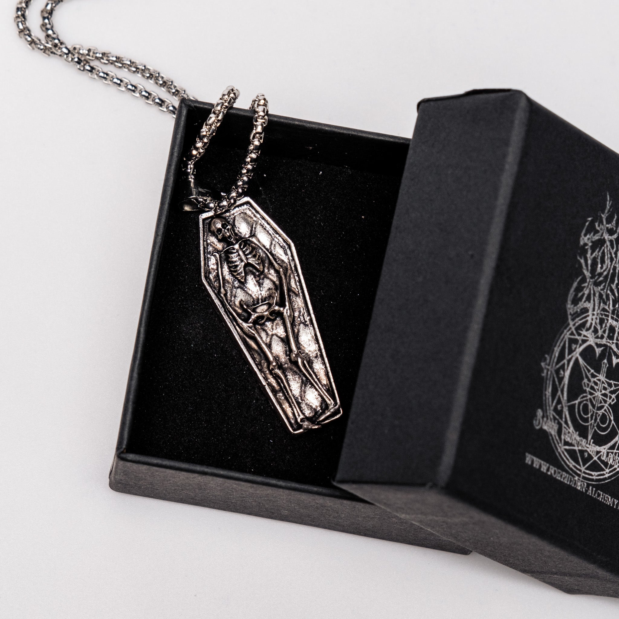 Shop Death - Necklace from Forbidden Alchemy’s collection. Crafted from premium alloy zinc, each piece showcases detailed. Tagged: Necklaces.Necklacesforbidden alchemyNecklaces