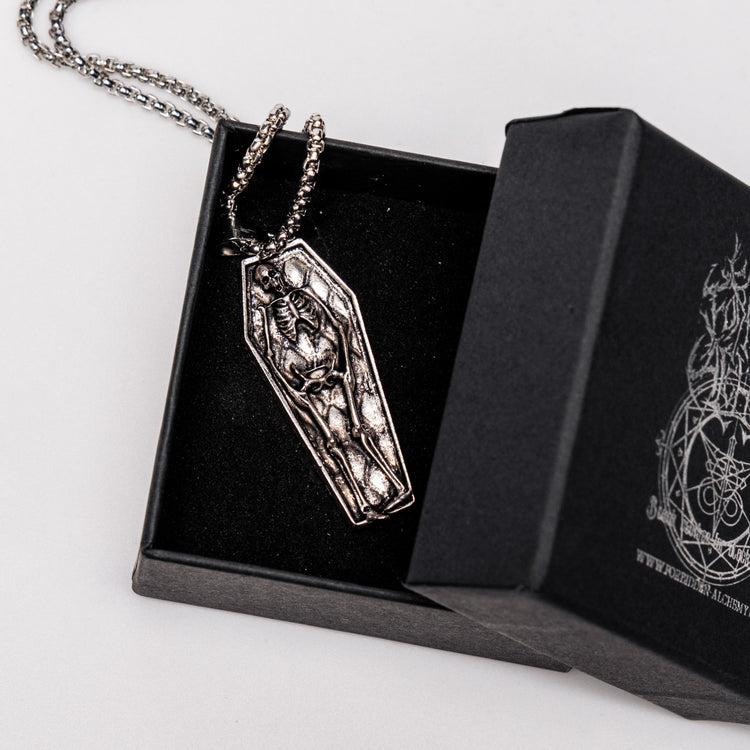 Shop Death - Necklace from Forbidden Alchemy’s collection. Crafted from premium alloy zinc, each piece showcases detailed. Tagged: Necklaces.Necklacesforbidden alchemyNecklaces