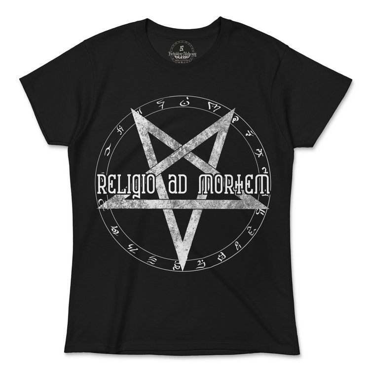 Buy Death to religion from forbidden alchemy's women's T-Shirts. 100% cotton, direct-to-garment prints, authentic alternative apparel. Tagged: WOMEN'S TEES.T-Shirtsforbidden alchemyWOMEN'S TEES