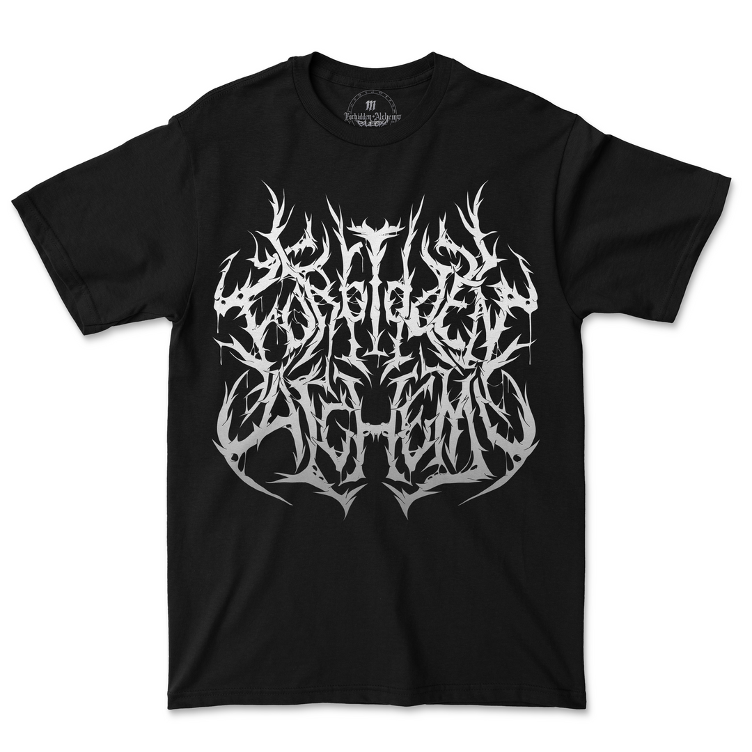 Buy F.A Black Metal from forbidden alchemy's men's T-Shirts. Premium 100% cotton, direct-to-garment prints, authentic metalcore apparel. Tagged: MEN'S TEES.T-Shirtsforbidden alchemyMEN'S TEES