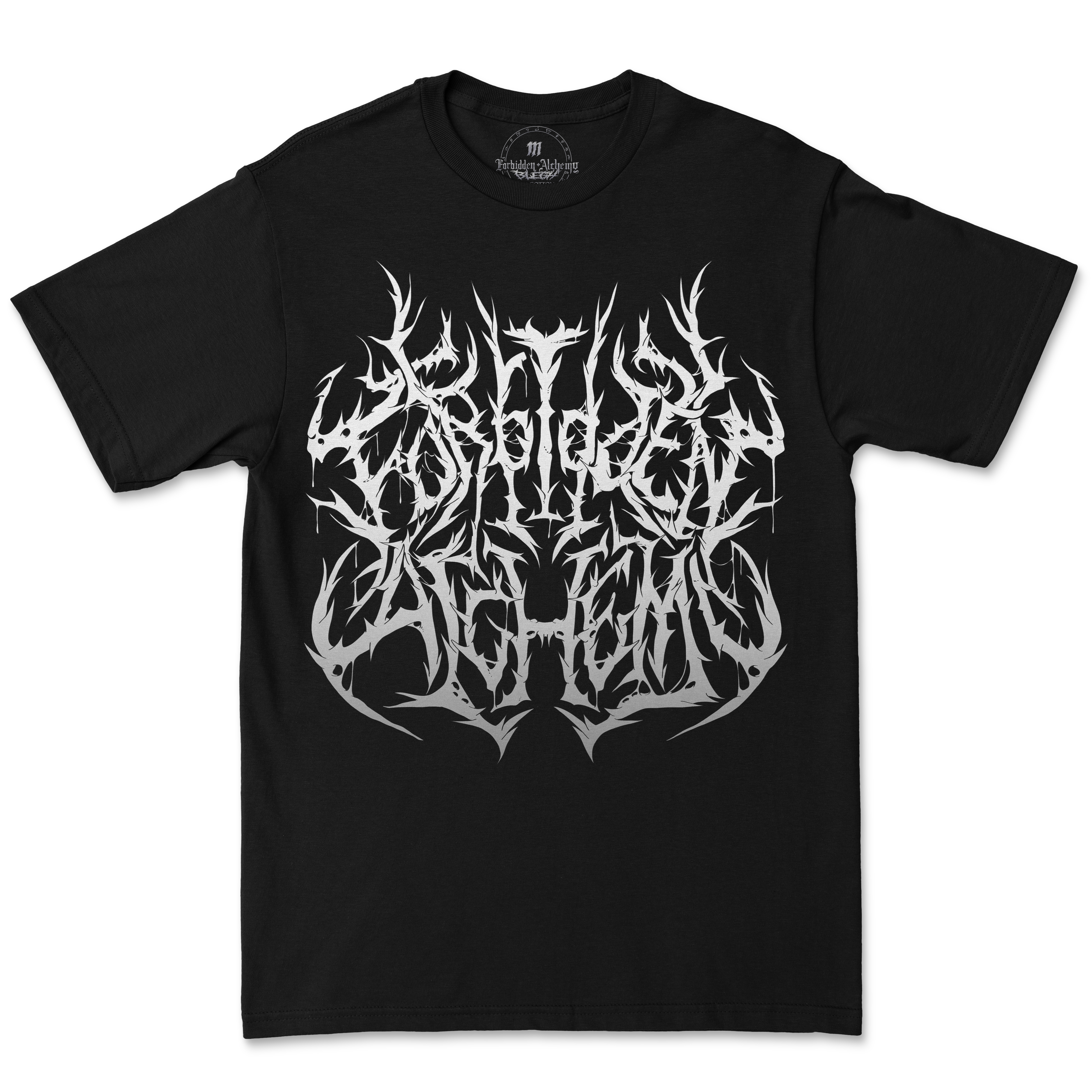 Buy F.A Black Metal from forbidden alchemy's men's T-Shirts. Premium 100% cotton, direct-to-garment prints, authentic metalcore apparel. Tagged: MEN'S TEES.T-Shirtsforbidden alchemyMEN'S TEES