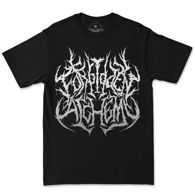 Buy F.A Black Metal from forbidden alchemy's men's T-Shirts. Premium 100% cotton, direct-to-garment prints, authentic metalcore apparel. Tagged: MEN'S TEES.T-Shirtsforbidden alchemyMEN'S TEES