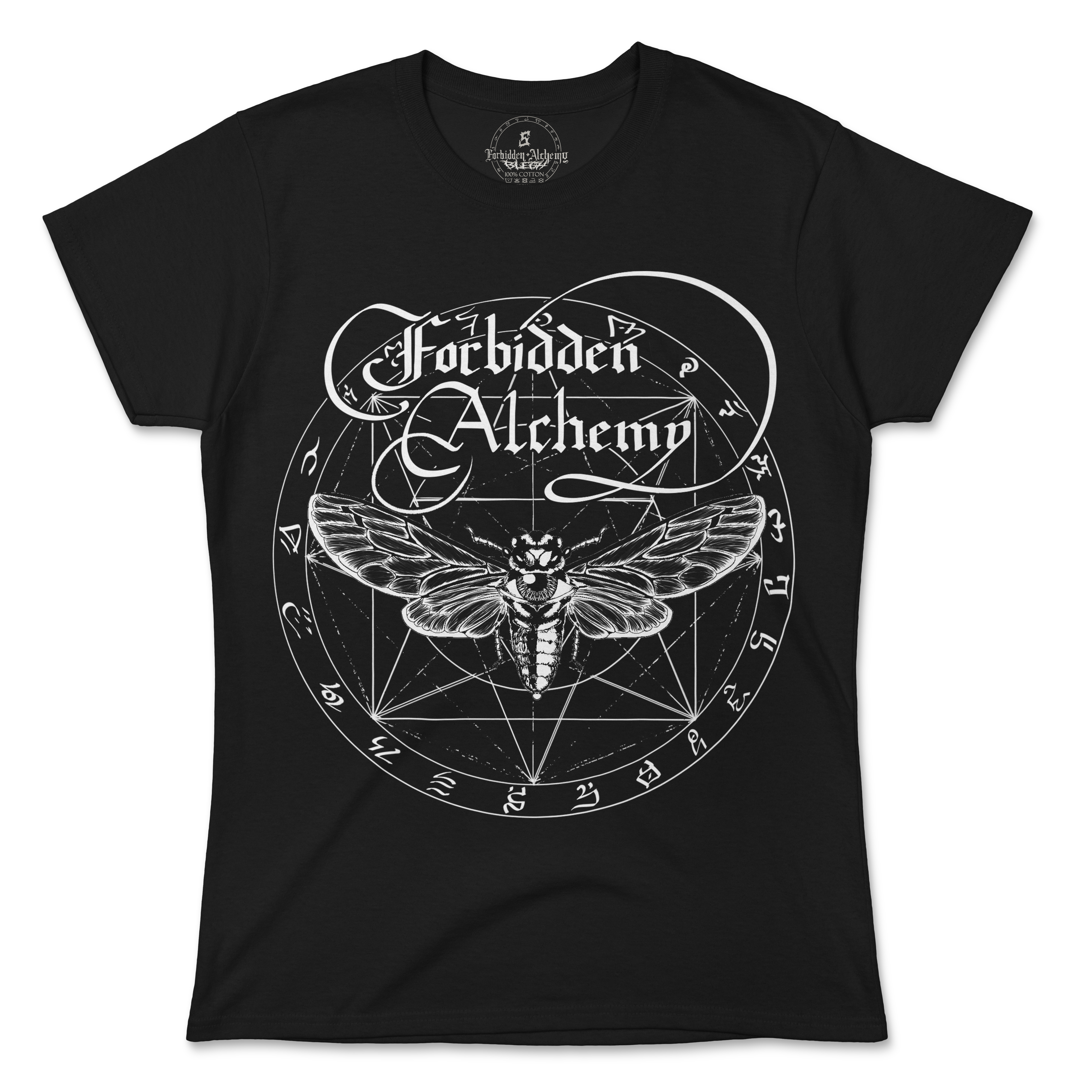 Shop Forbidden Alchemy’s women's T-shirts—100% cotton with vivid direct-to-garment (DTG) prints, inspired by authentic metalcore style. Tagged: WOMEN'S TEES.T-Shirtsforbidden alchemyWOMEN'S TEES