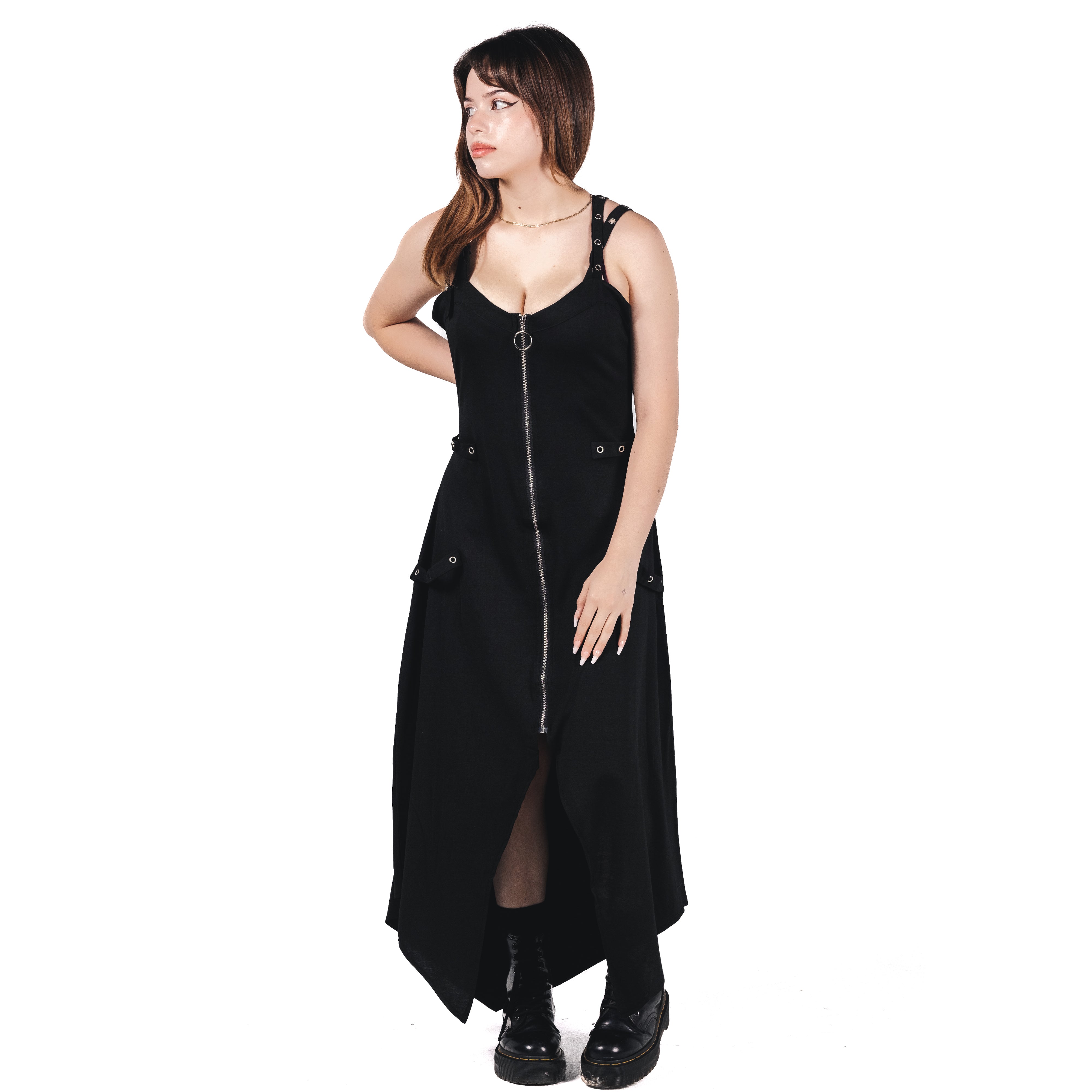 Shop the Jezebel Dress from Forbidden Alchemy’s women's slim fit dresses, featuring premium fabrics and authentic gothic aesthetics. Tagged: DRESSES.Clothingforbidden alchemyDRESSES