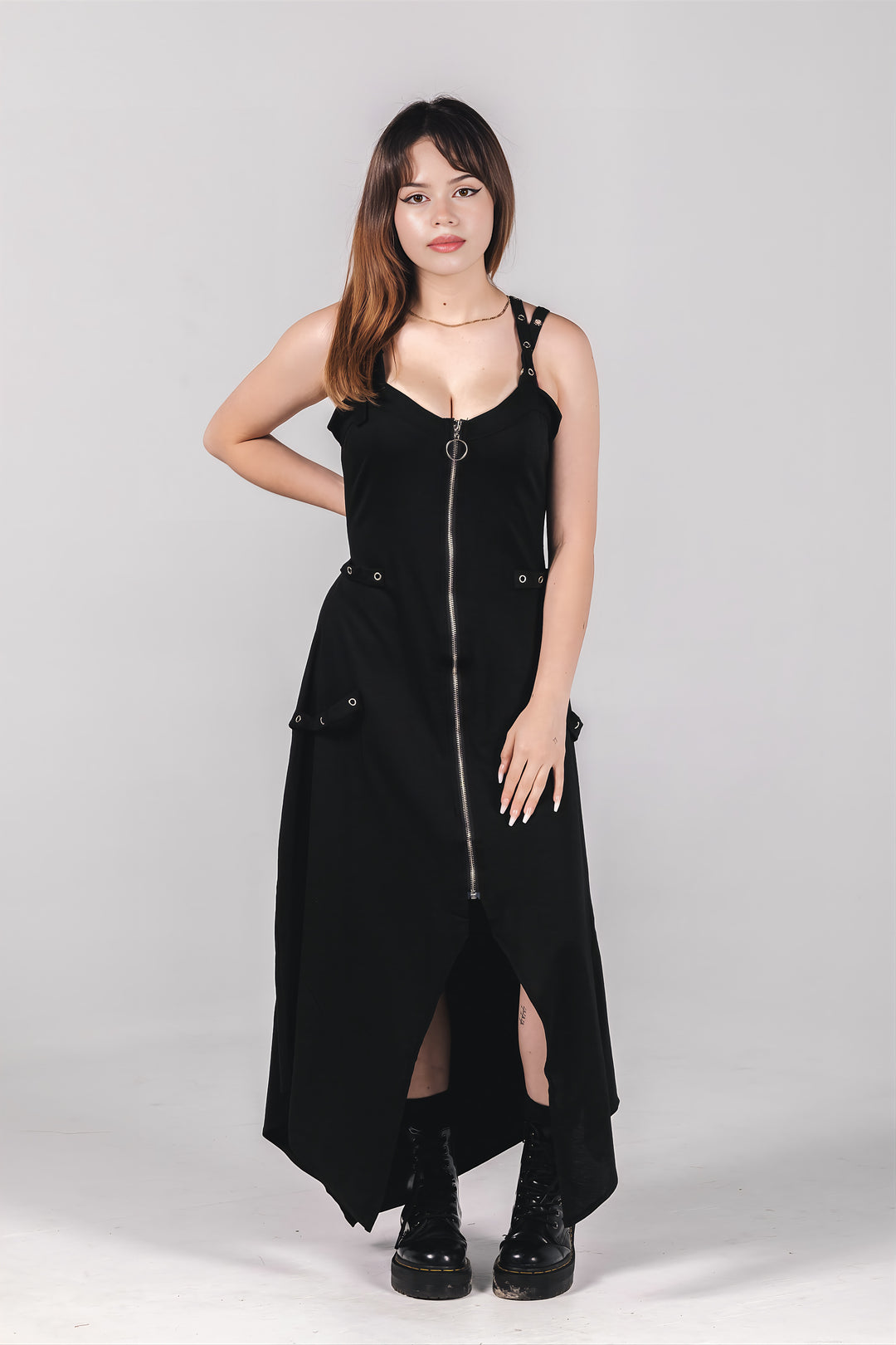 Shop the Jezebel Dress from Forbidden Alchemy’s women's slim fit dresses, featuring premium fabrics and authentic gothic aesthetics. Tagged: DRESSES.Clothingforbidden alchemyDRESSES
