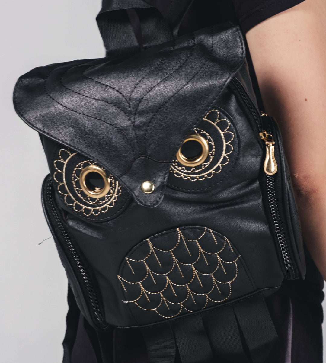 Shop Owl - Backpack from forbidden alchemy's vegan leather backpacks. Premium quality, cruelty-free, alternative style accessories. Tagged: bags.Backpacksforbidden alchemybags