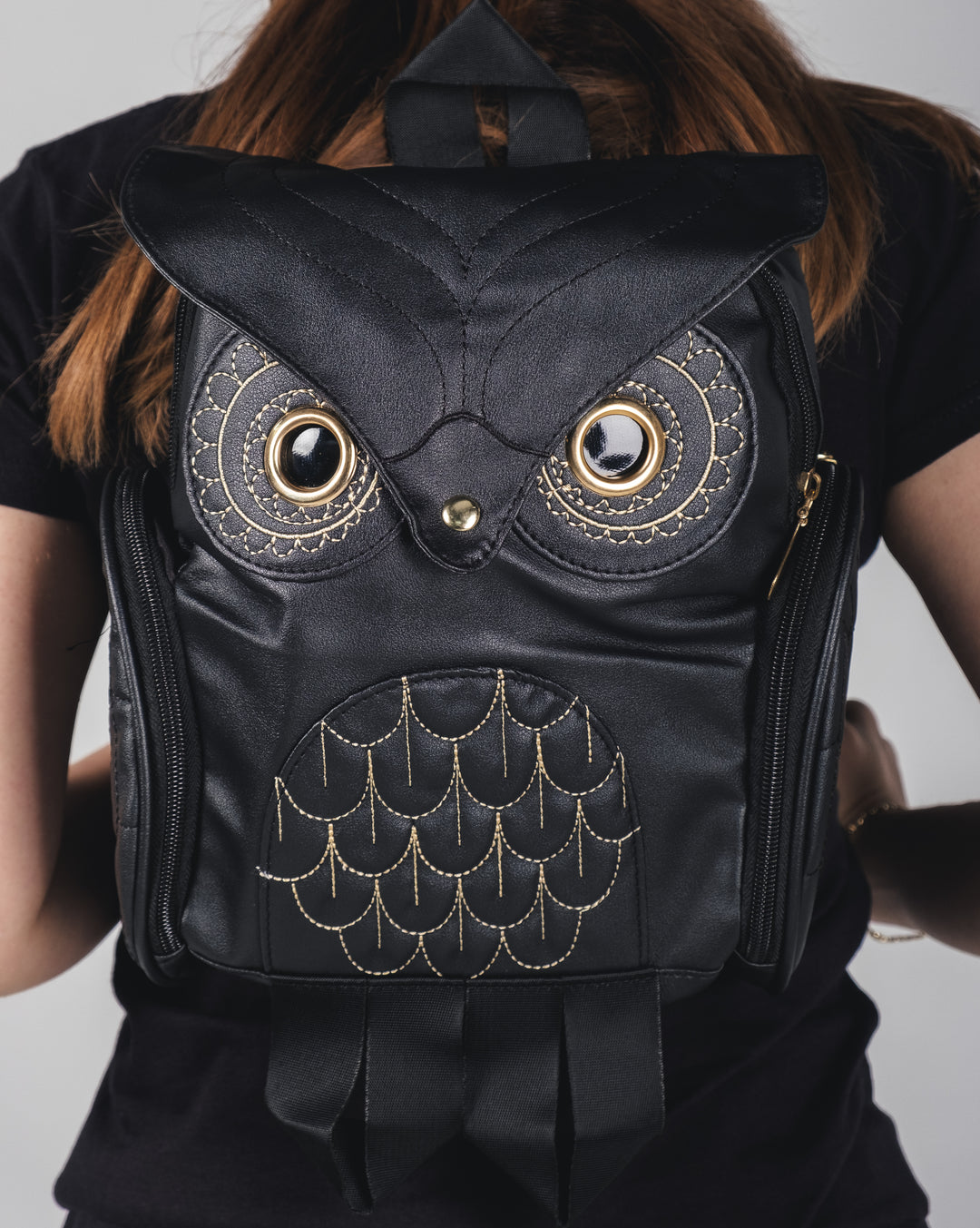 Shop Owl - Backpack from forbidden alchemy's vegan leather backpacks. Premium quality, cruelty-free, alternative style accessories. Tagged: bags.Backpacksforbidden alchemybags