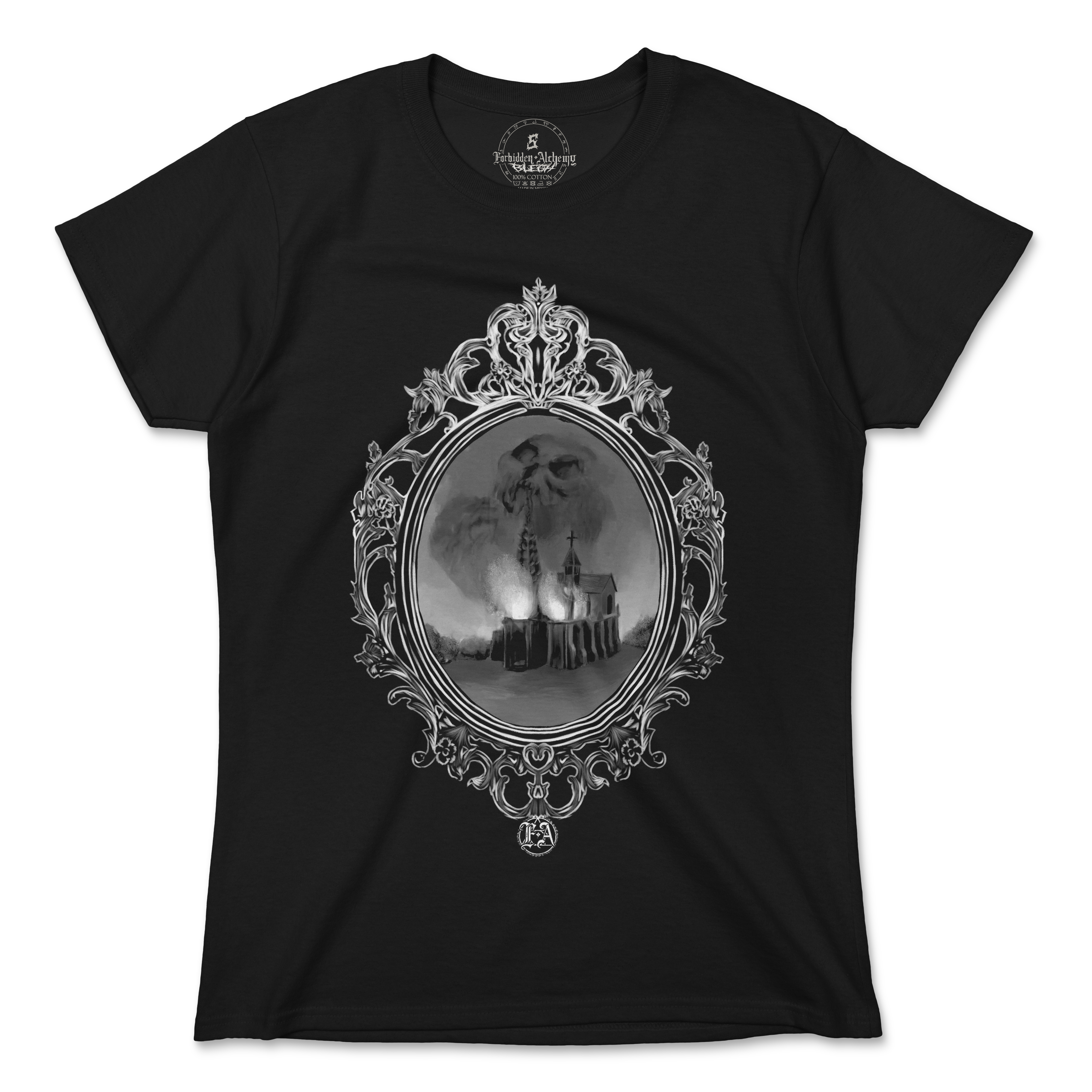 Shop Forbidden Alchemy’s women's T-shirts—100% cotton with vivid direct-to-garment (DTG) prints, inspired by authentic metalcore style. Tagged: WOMEN'S TEES.T-Shirtsforbidden alchemyWOMEN'S TEES