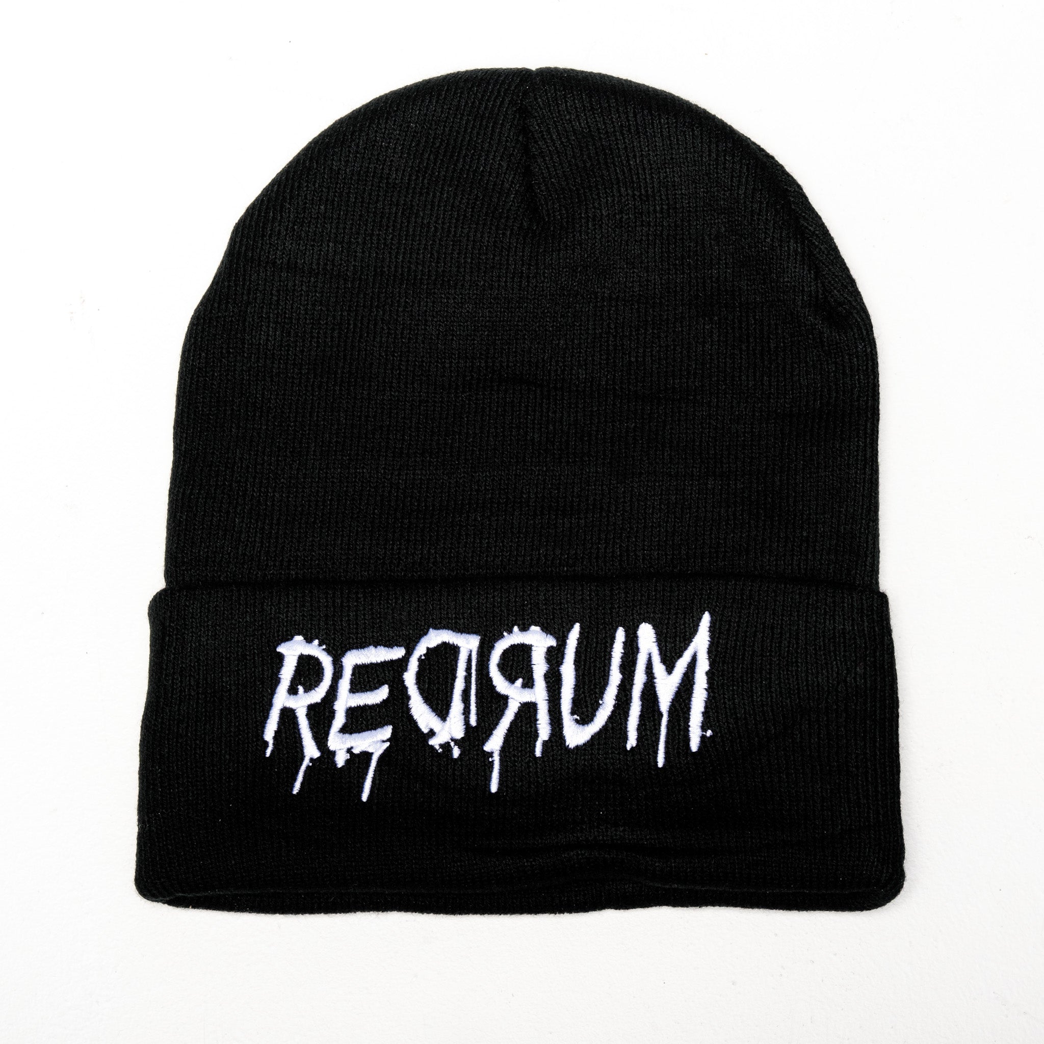 Shop Redrum - Beanie from forbidden alchemy's unisex beanie collection. Soft knit, 100% acrylic, bold embroidery, authentic alternative style. Tagged: Beanies.Beaniesforbidden alchemyBeanies