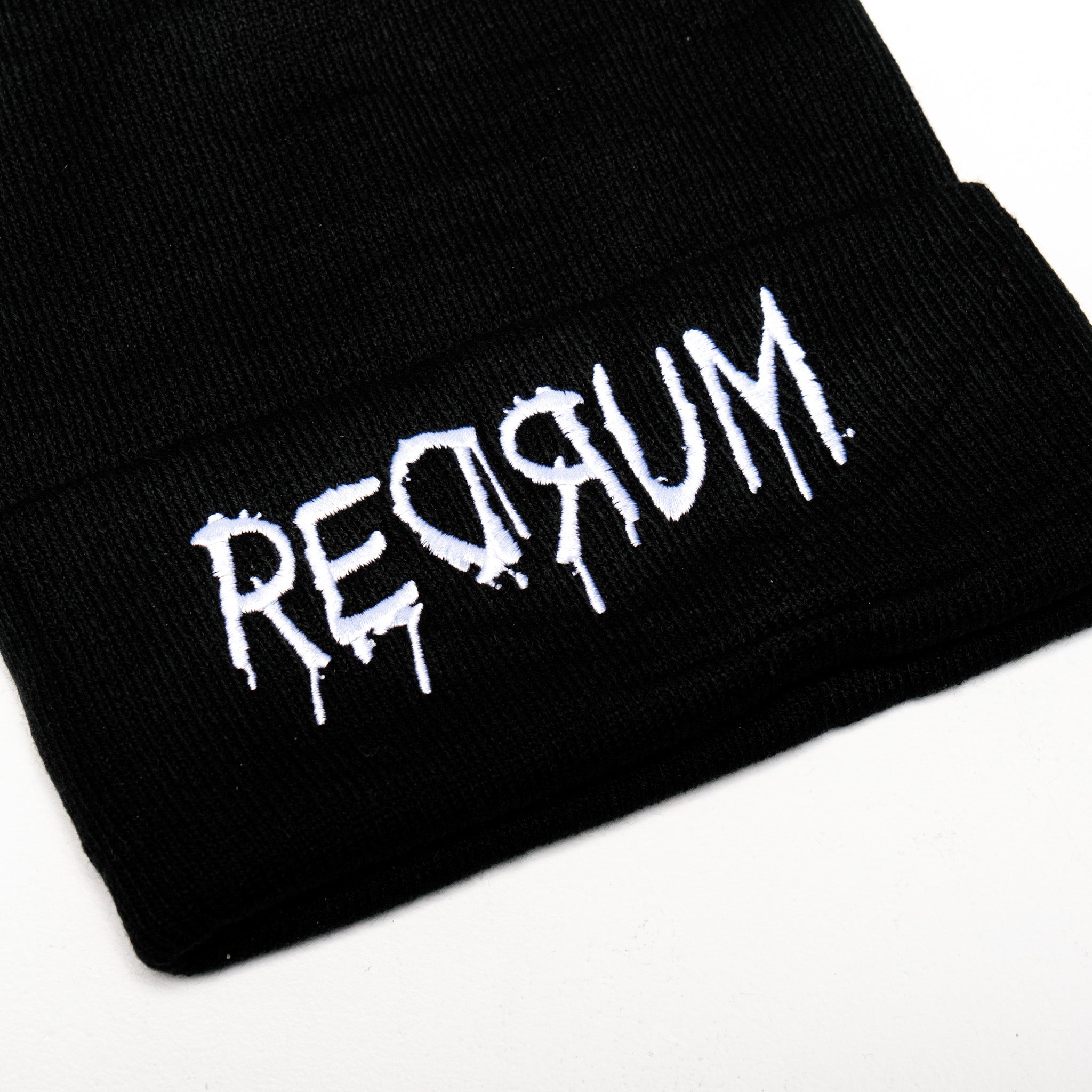 Shop Redrum - Beanie from forbidden alchemy's unisex beanie collection. Soft knit, 100% acrylic, bold embroidery, authentic alternative style. Tagged: Beanies.Beaniesforbidden alchemyBeanies