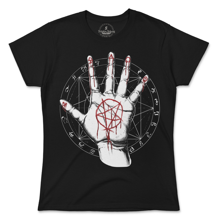 Shop Forbidden Alchemy’s women's T-shirts—100% cotton with vivid direct-to-garment (DTG) prints, inspired by authentic metalcore style. Tagged: WOMEN'S TEES.T-Shirtsforbidden alchemyWOMEN'S TEES