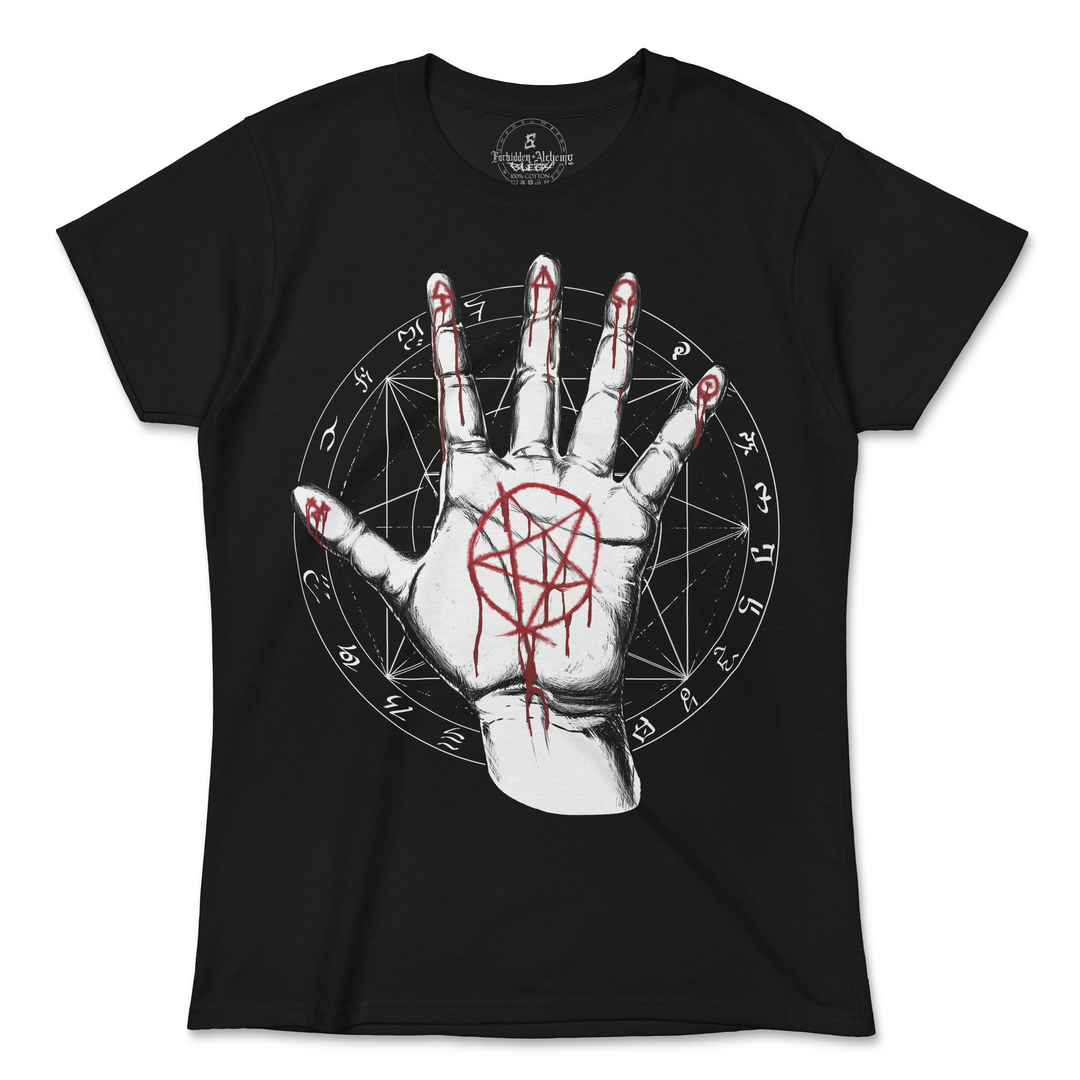 Shop Forbidden Alchemy’s women's T-shirts—100% cotton with vivid direct-to-garment (DTG) prints, inspired by authentic metalcore style. Tagged: WOMEN'S TEES.T-Shirtsforbidden alchemyWOMEN'S TEES