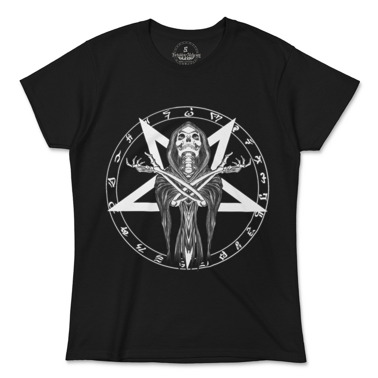 Shop Forbidden Alchemy’s women's T-shirts—100% cotton with vivid direct-to-garment (DTG) prints, inspired by authentic metalcore style. Tagged: WOMEN'S TEES.T-Shirtsforbidden alchemyWOMEN'S TEES
