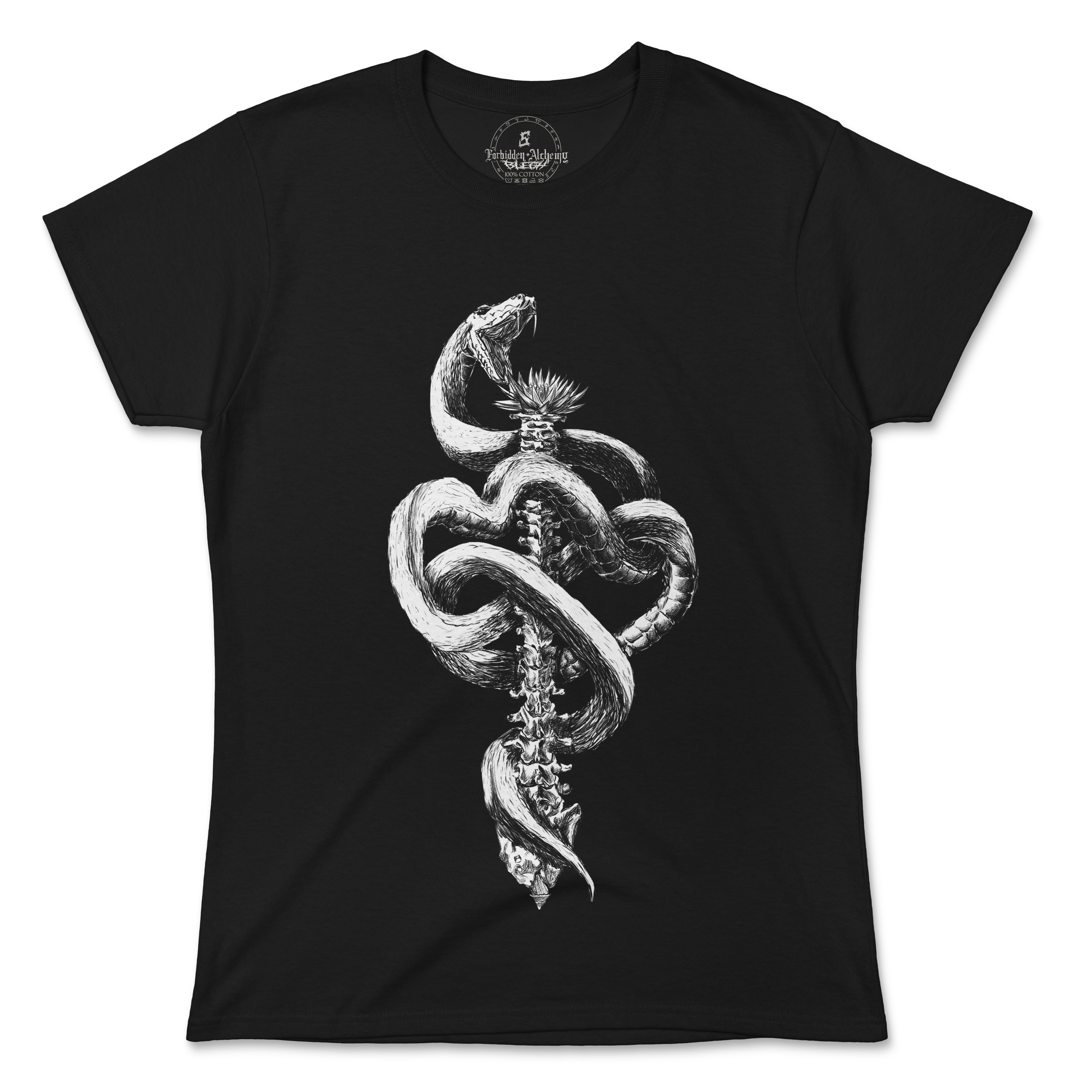 Shop Forbidden Alchemy’s women's T-shirts—100% cotton with vivid direct-to-garment (DTG) prints, inspired by authentic metalcore style. Tagged: WOMEN'S TEES.T-Shirtsforbidden alchemyWOMEN'S TEES