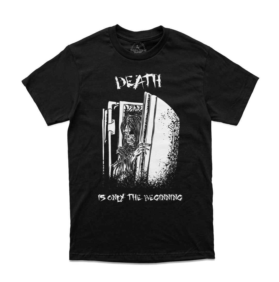 Buy The Beginning from forbidden alchemy's men's T-Shirts. Premium 100% cotton, direct-to-garment prints, authentic metalcore apparel. Tagged: MEN'S TEES.T-Shirtsforbidden alchemyMEN'S TEES