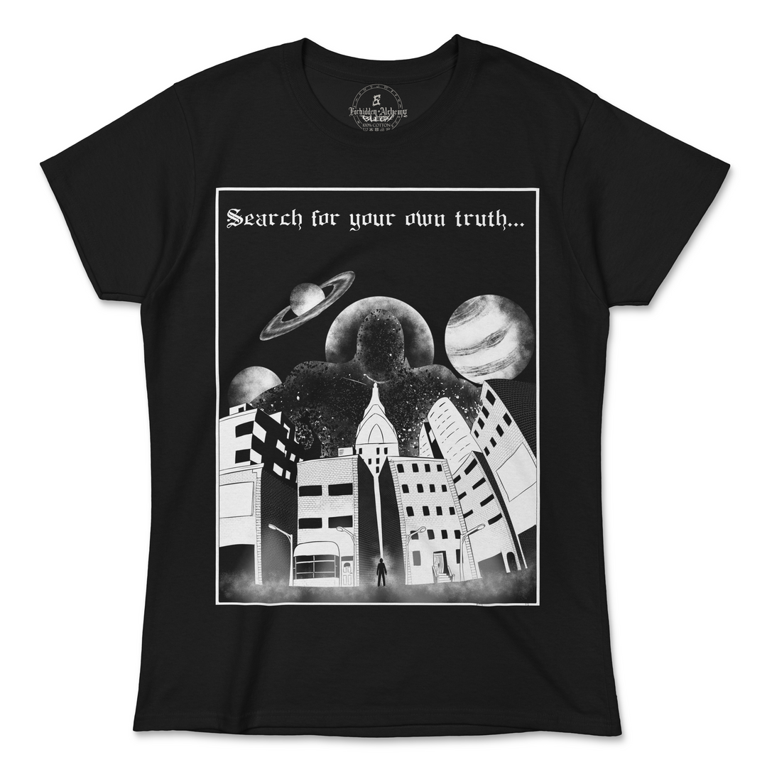 Buy The Truth from forbidden alchemy's women's T-Shirts. 100% cotton, direct-to-garment prints, authentic alternative apparel. Tagged: WOMEN'S TEES.T-Shirtsforbidden alchemyWOMEN'S TEES