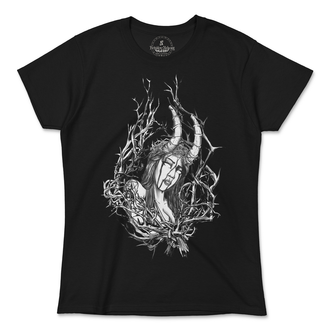 Buy Thorn from forbidden alchemy's women's T-Shirts. 100% cotton, direct-to-garment prints, authentic alternative apparel. Tagged: WOMEN'S TEES.T-Shirtsforbidden alchemyWOMEN'S TEES