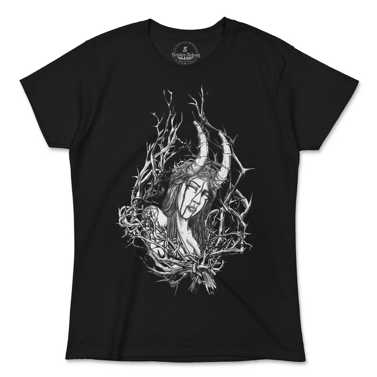 Buy Thorn from forbidden alchemy's women's T-Shirts. 100% cotton, direct-to-garment prints, authentic alternative apparel. Tagged: WOMEN'S TEES.T-Shirtsforbidden alchemyWOMEN'S TEES