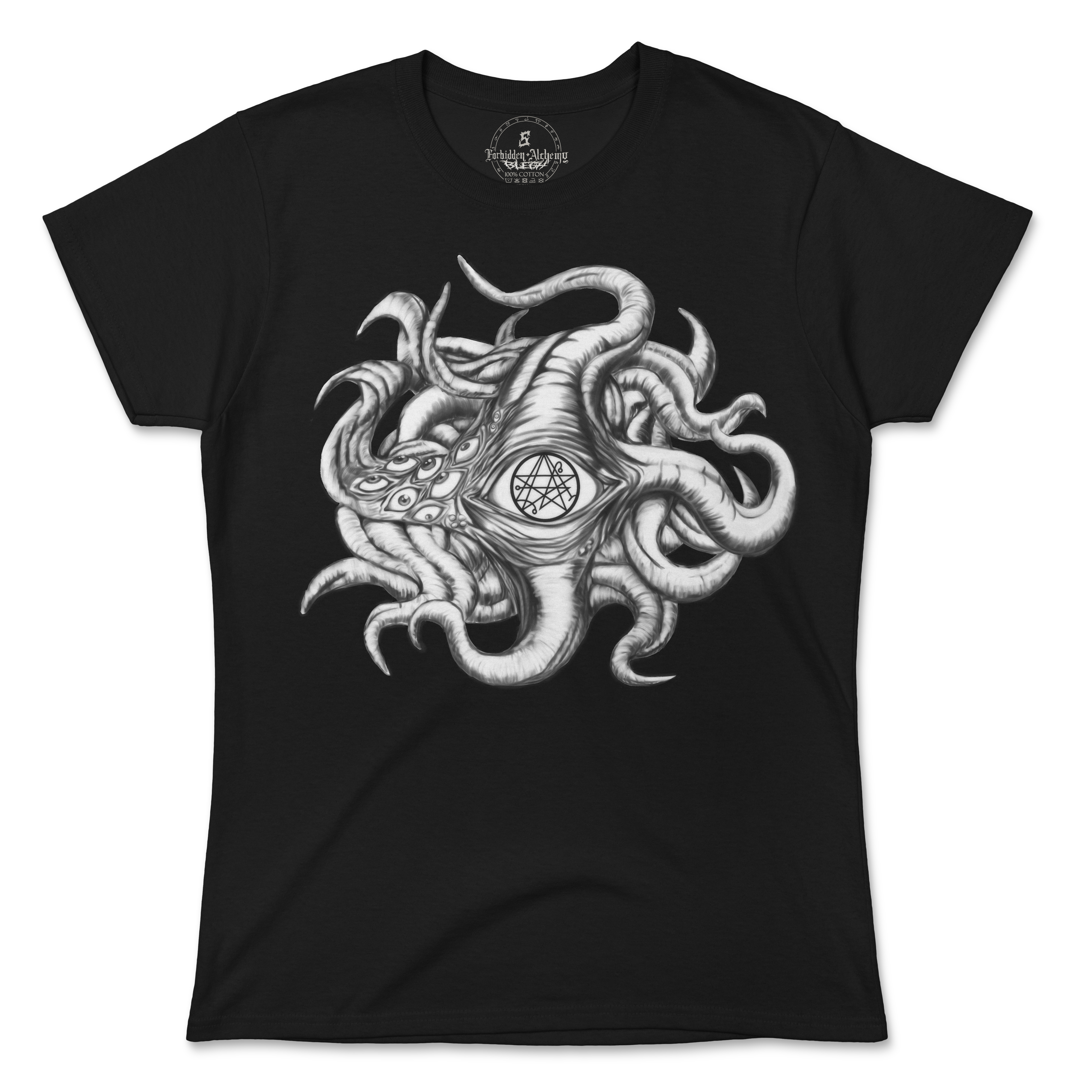 Shop Forbidden Alchemy’s women's T-shirts—100% cotton with vivid direct-to-garment (DTG) prints, inspired by authentic metalcore style. Tagged: WOMEN'S TEES.T-Shirtsforbidden alchemyWOMEN'S TEES