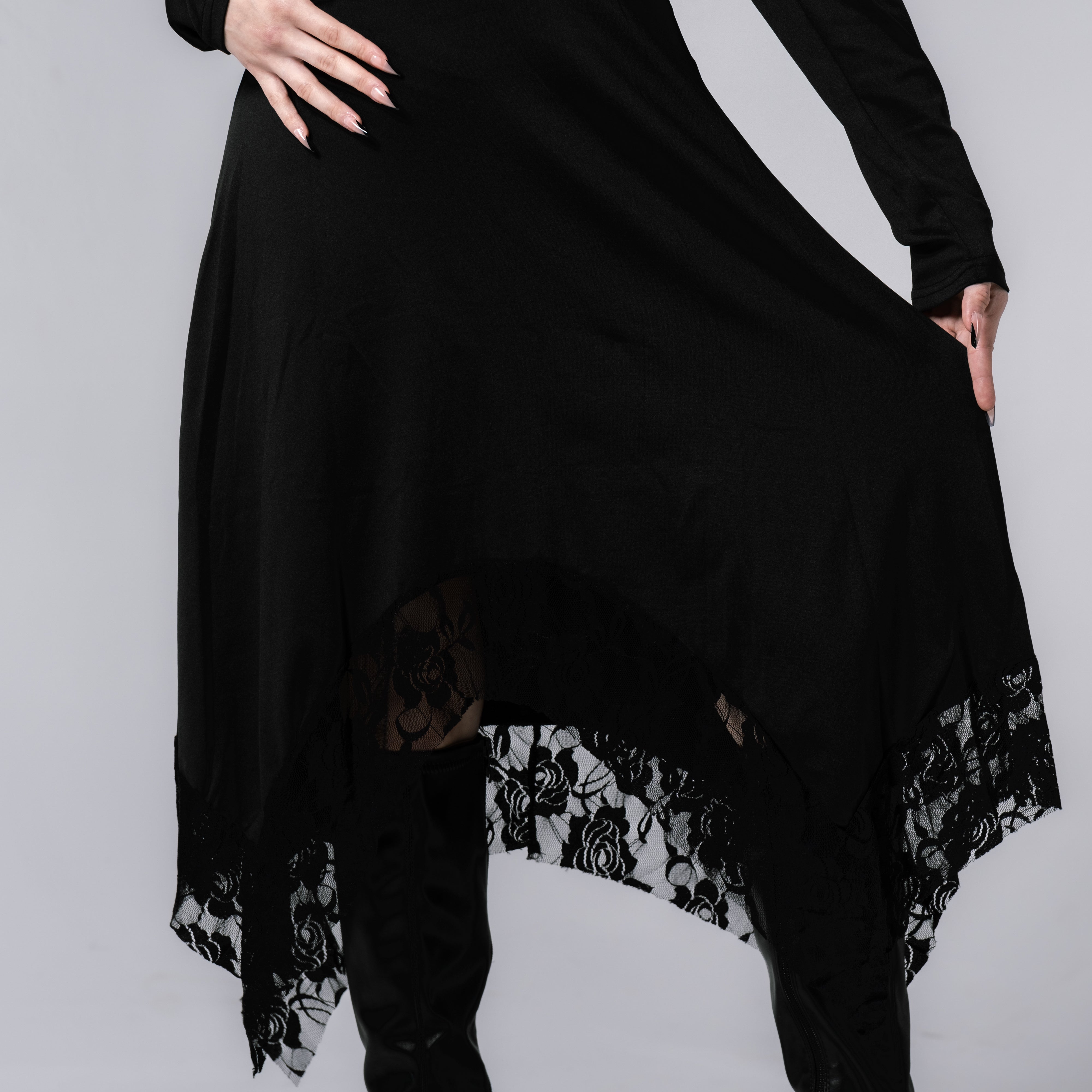 Shop the Gabriela Dress from Forbidden Alchemy’s women's slim fit dresses, featuring premium fabrics and authentic gothic aesthetics. Tagged: DRESSES.Dressesforbidden alchemyDRESSES