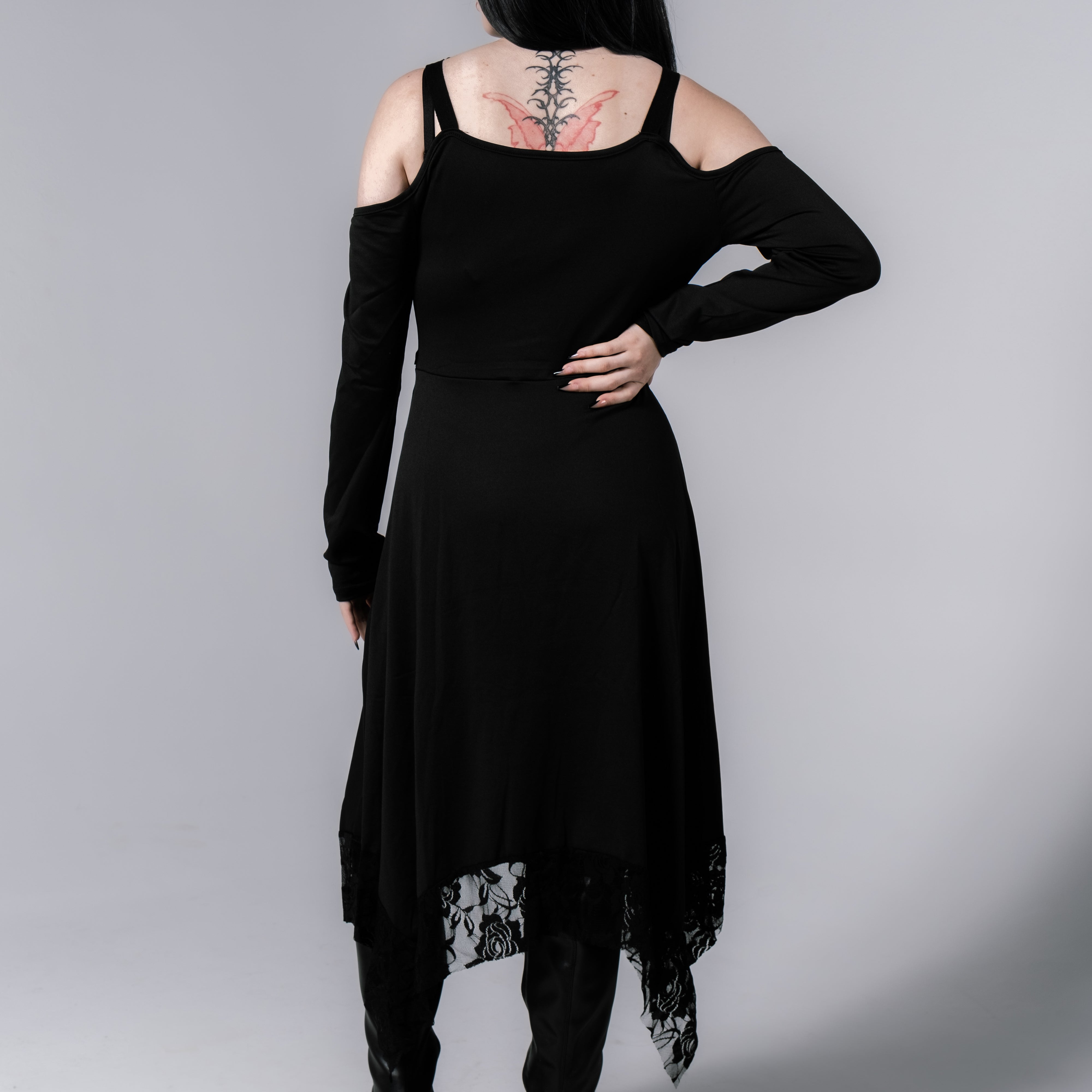 Shop the Gabriela Dress from Forbidden Alchemy’s women's slim fit dresses, featuring premium fabrics and authentic gothic aesthetics. Tagged: DRESSES.Dressesforbidden alchemyDRESSES