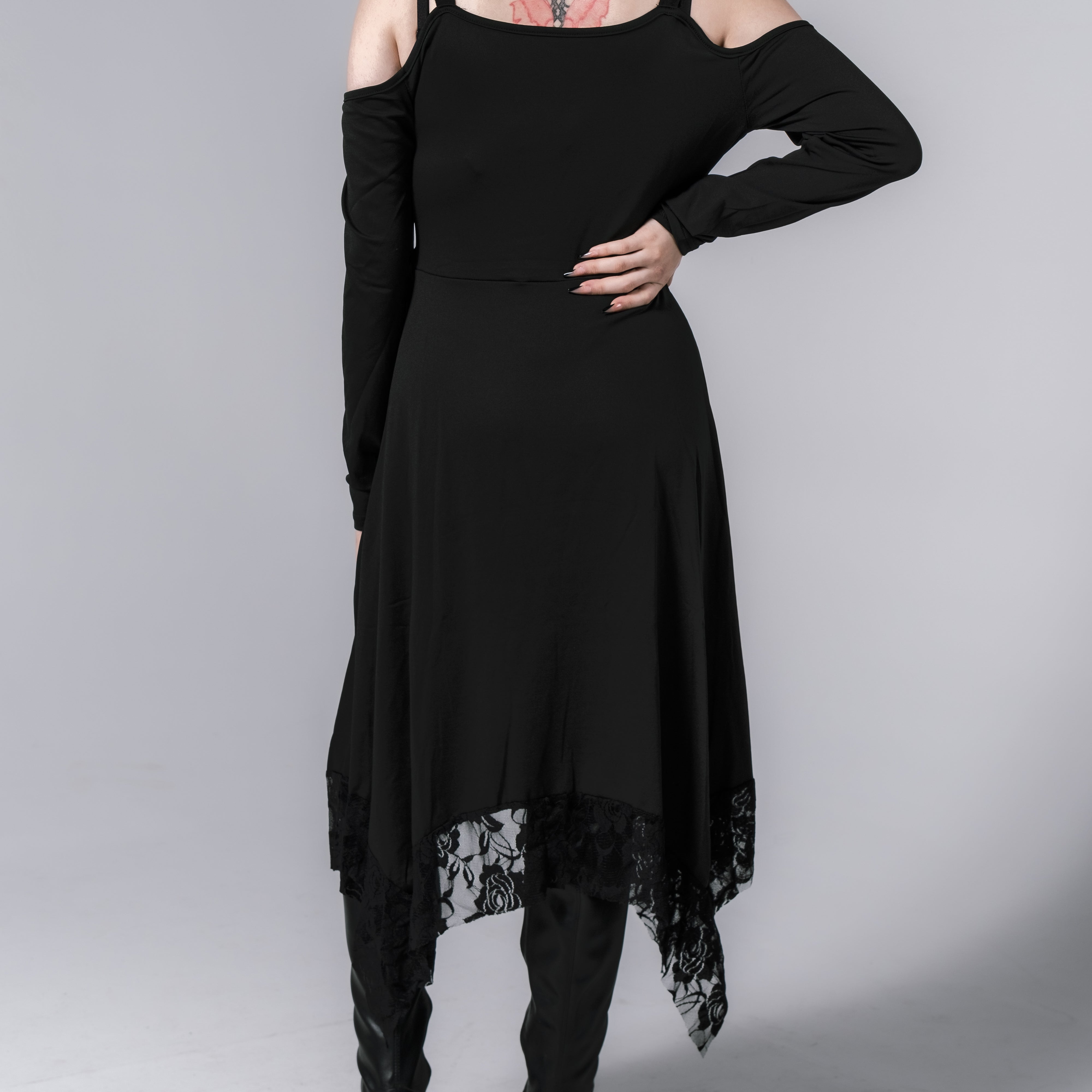Shop the Gabriela Dress from Forbidden Alchemy’s women's slim fit dresses, featuring premium fabrics and authentic gothic aesthetics. Tagged: DRESSES.Dressesforbidden alchemyDRESSES