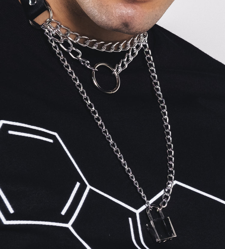 Shop Lock & Key- Choker from Forbidden Alchemy’s premium leather chokers. Adjustable fit, alloy studs, and authentic metalcore-inspired designs. Tagged: Choker.Necklacesforbidden alchemyChoker
