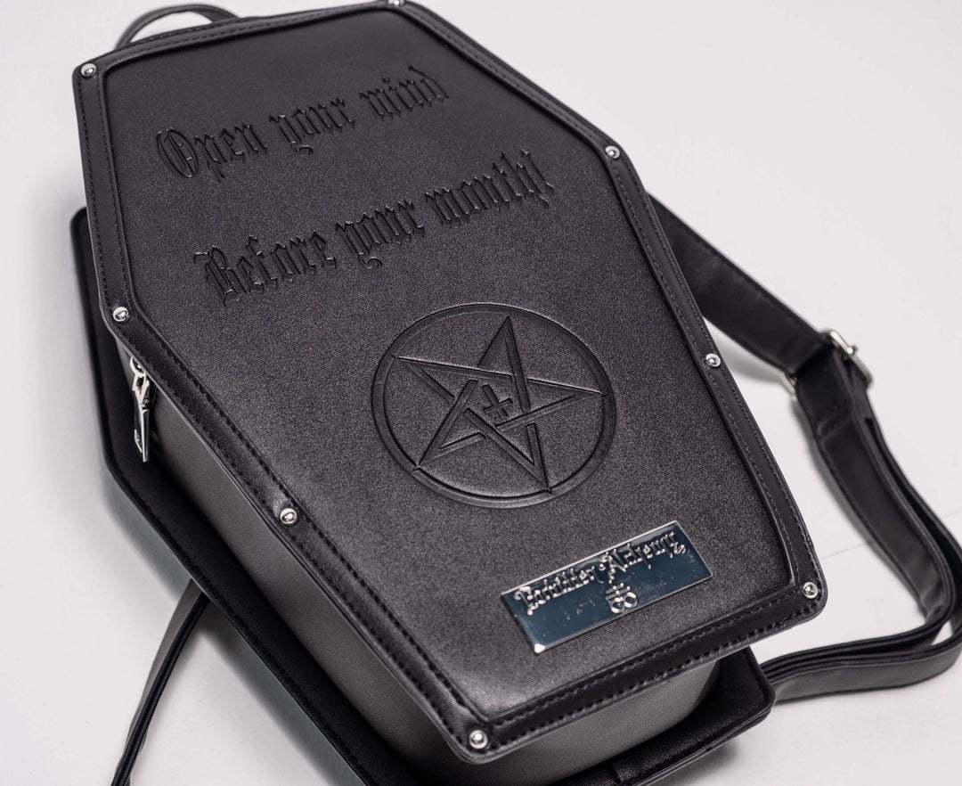 Shop Open your Mind * Backpack from forbidden alchemy's vegan leather backpacks. Premium quality, cruelty-free, alternative style accessories. Tagged: bags.Backpacks forbidden alchemy bags