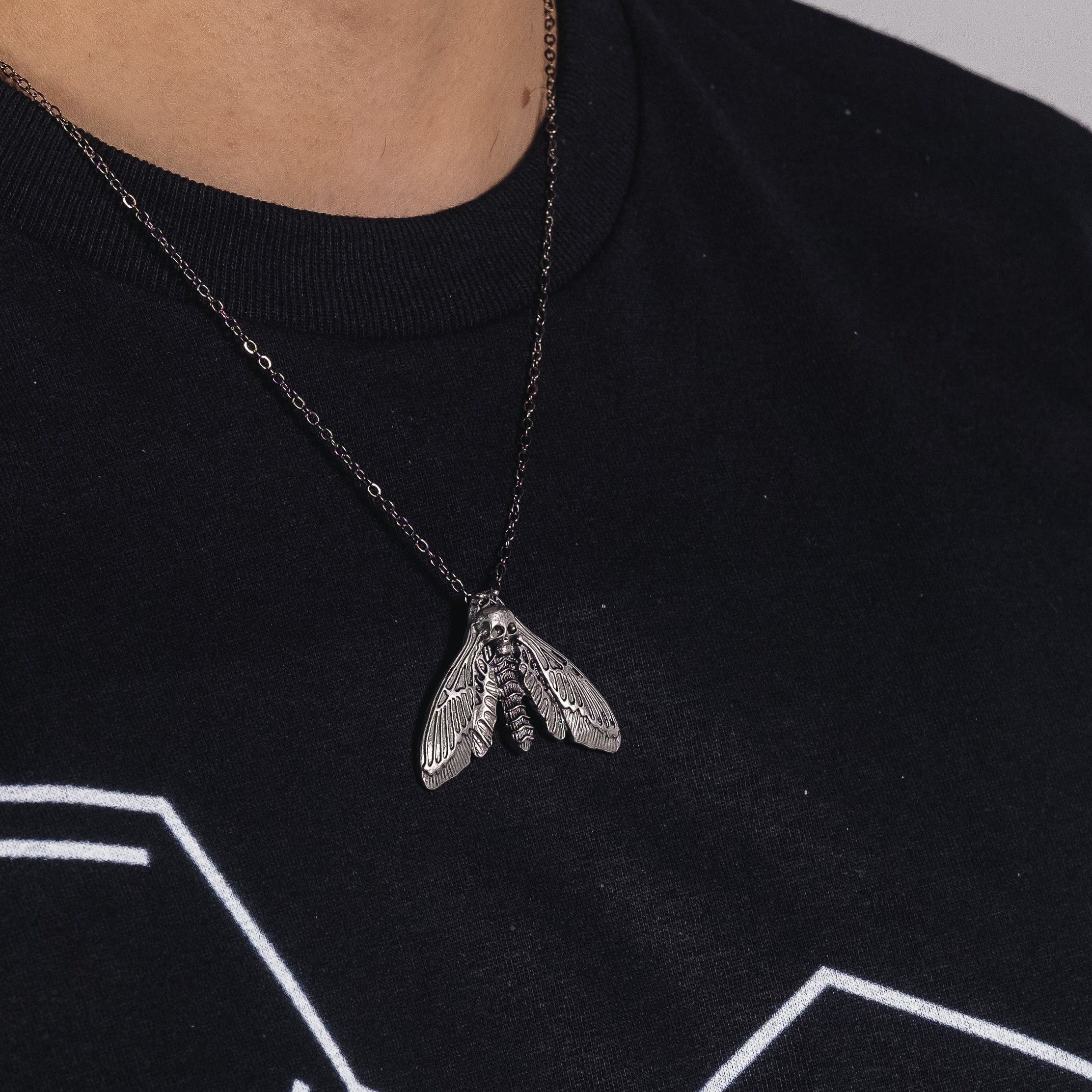 Shop Death Moth - Necklace from Forbidden Alchemy’s collection. Crafted from premium alloy zinc, each piece showcases detailed. Tagged: Necklaces.Necklacesforbidden alchemyNecklaces