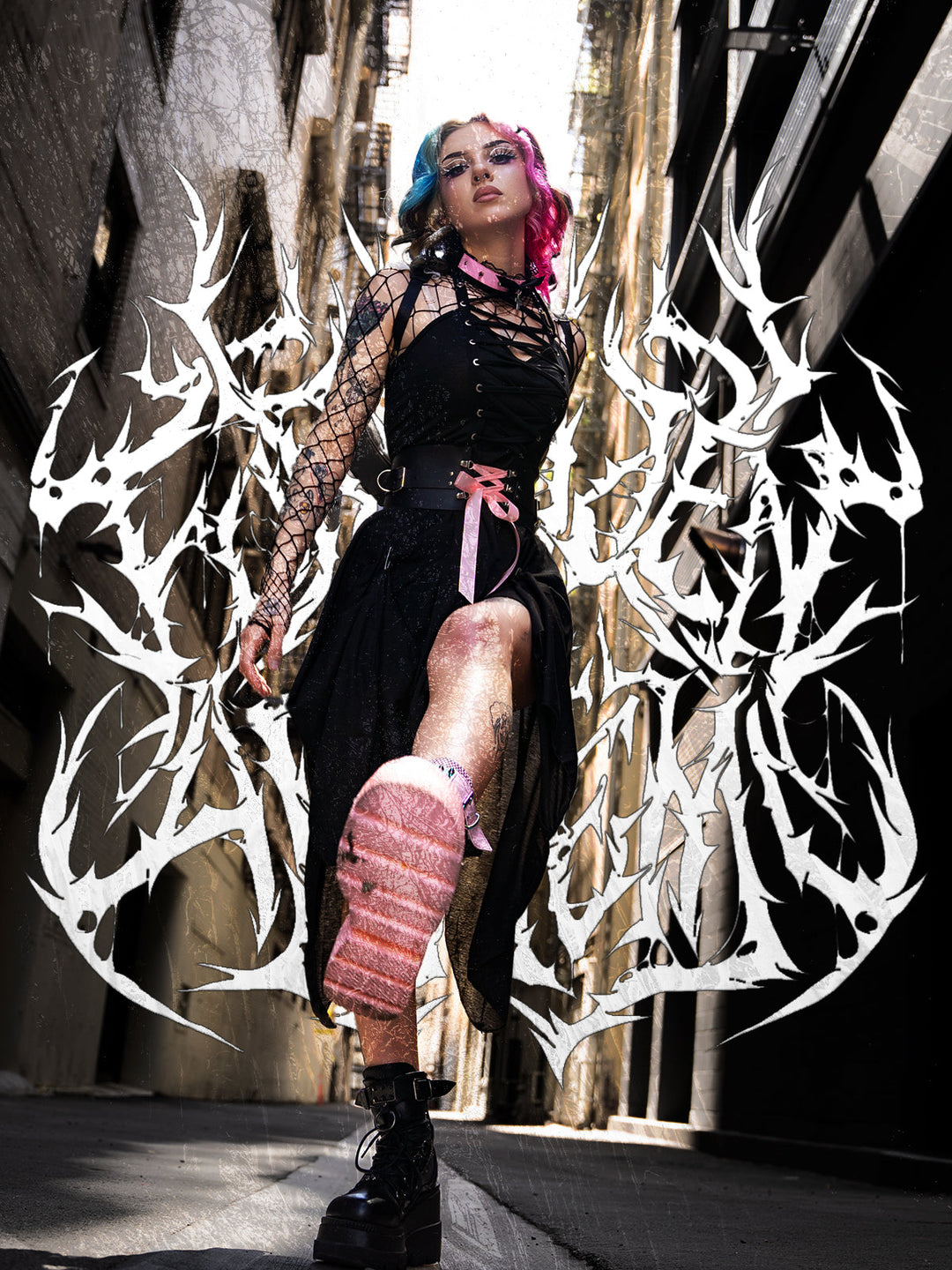 Cosplayer in alleyway symbolizing The Origin of Forbidden Alchemy theme