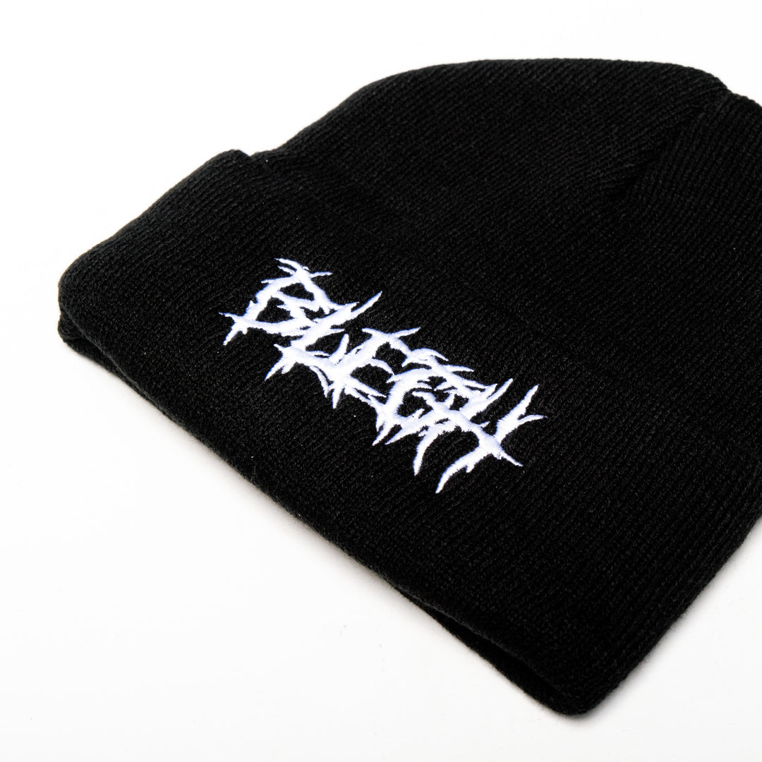 Shop BLEGH - Beanie from forbidden alchemy's unisex beanie collection. Soft knit, 100% acrylic, bold embroidery, authentic alternative style. Tagged: Beanies.Beaniesforbidden alchemyBeanies