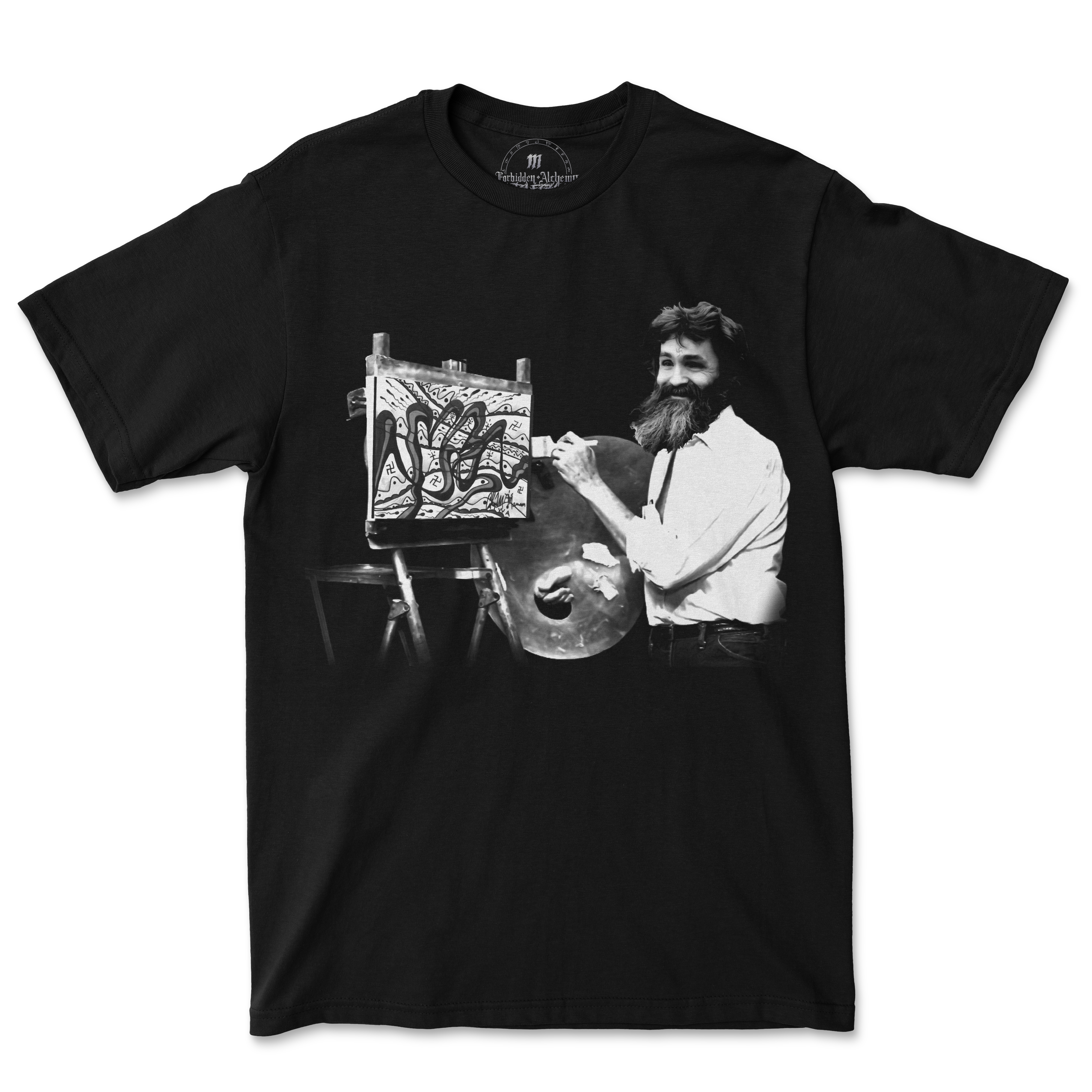 Buy Bob Manson from forbidden alchemy's men's T-Shirts. Premium 100% cotton, direct-to-garment prints, authentic metalcore apparel. Tagged: MEN'S TEES.T-Shirtsforbidden alchemyMEN'S TEES