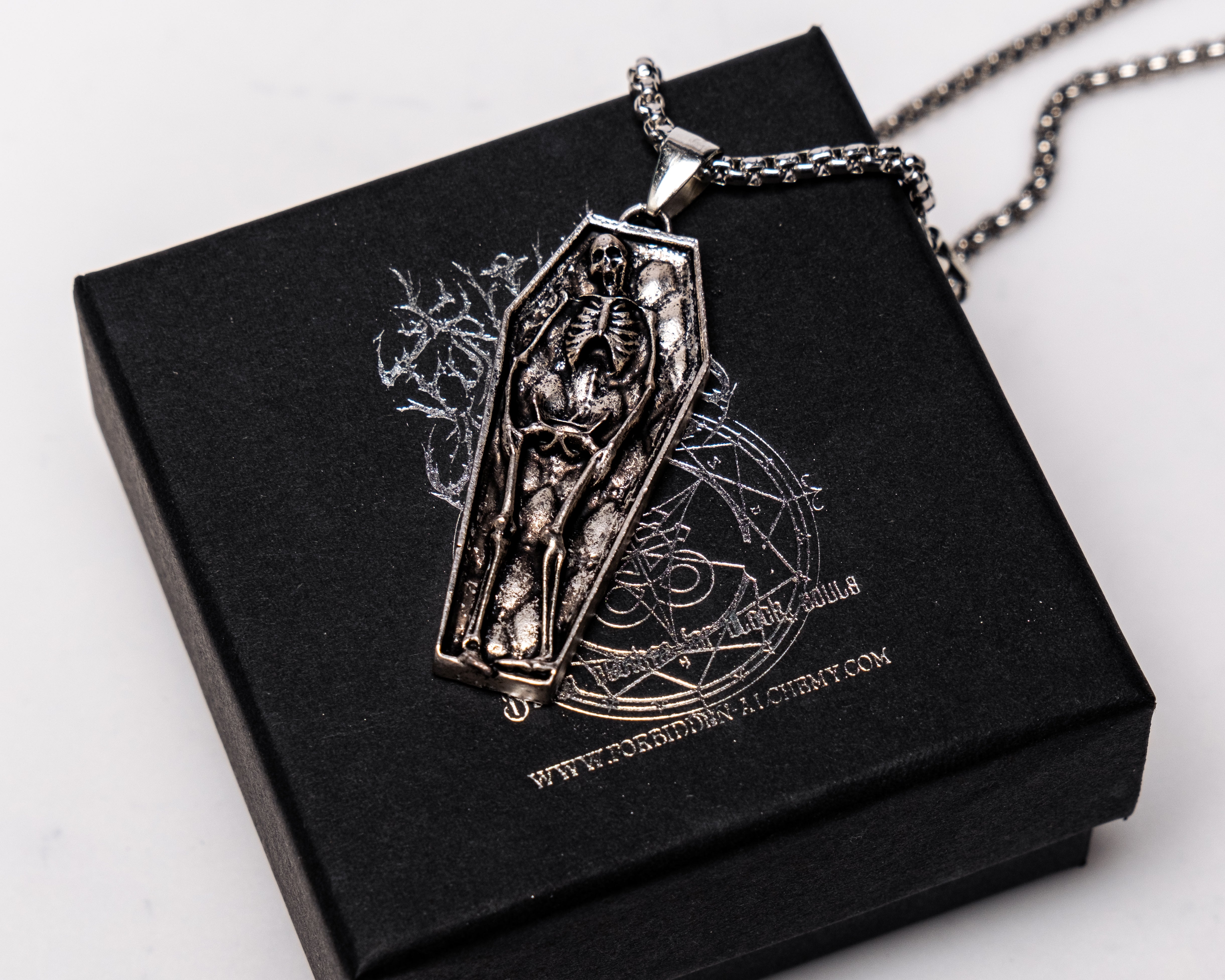 Shop Death - Necklace from Forbidden Alchemy’s collection. Crafted from premium alloy zinc, each piece showcases detailed. Tagged: Necklaces.Necklaces forbidden alchemyNecklaces