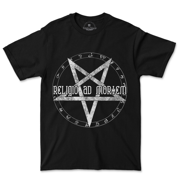 Buy Death to religion from forbidden alchemy's men's T-Shirts. Premium 100% cotton, direct-to-garment prints, authentic metalcore apparel. Tagged: MEN'S TEES.T-Shirtsforbidden alchemyMEN'S TEES