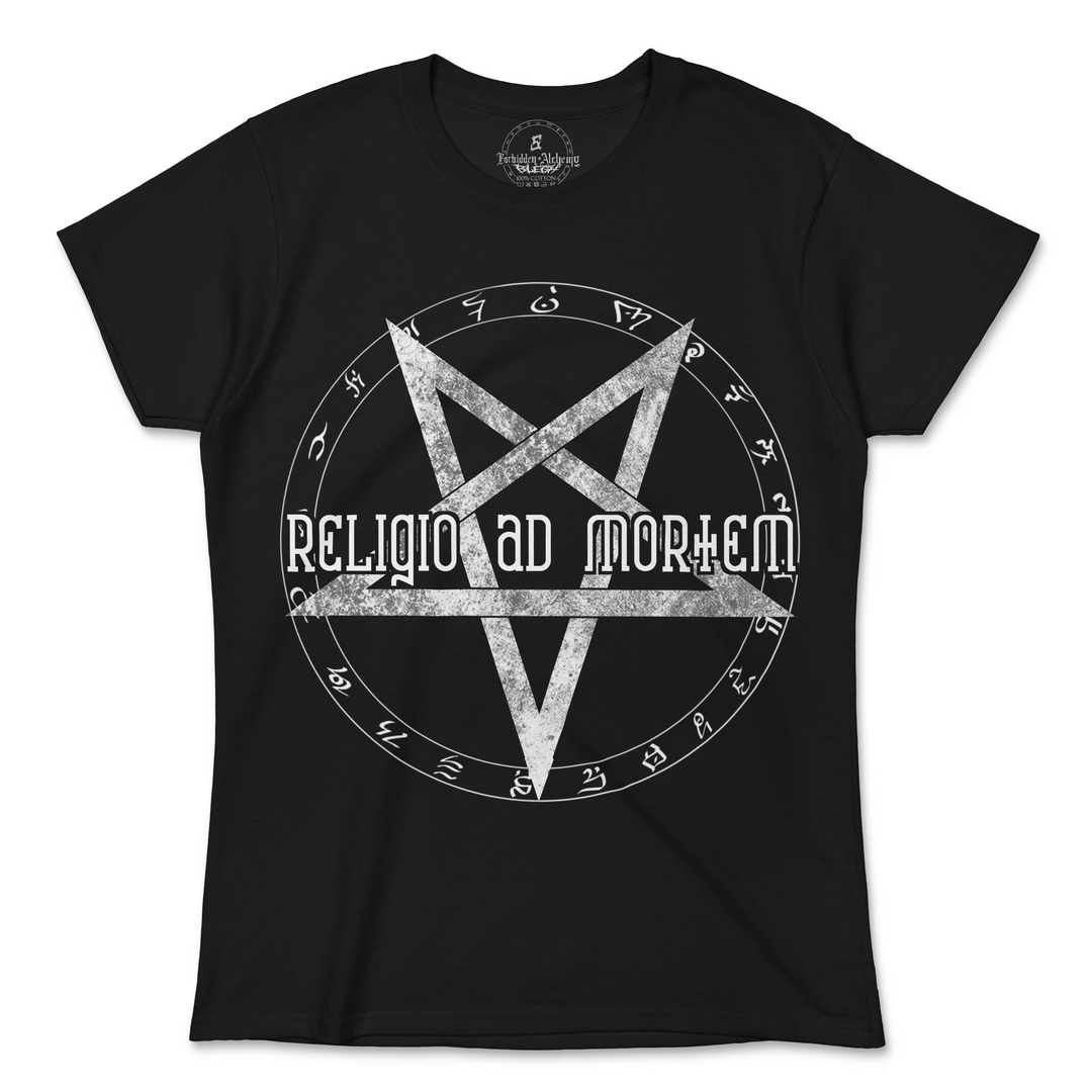 Buy Death to religion from forbidden alchemy's women's T-Shirts. 100% cotton, direct-to-garment prints, authentic alternative apparel. Tagged: WOMEN'S TEES.T-Shirtsforbidden alchemyWOMEN'S TEES