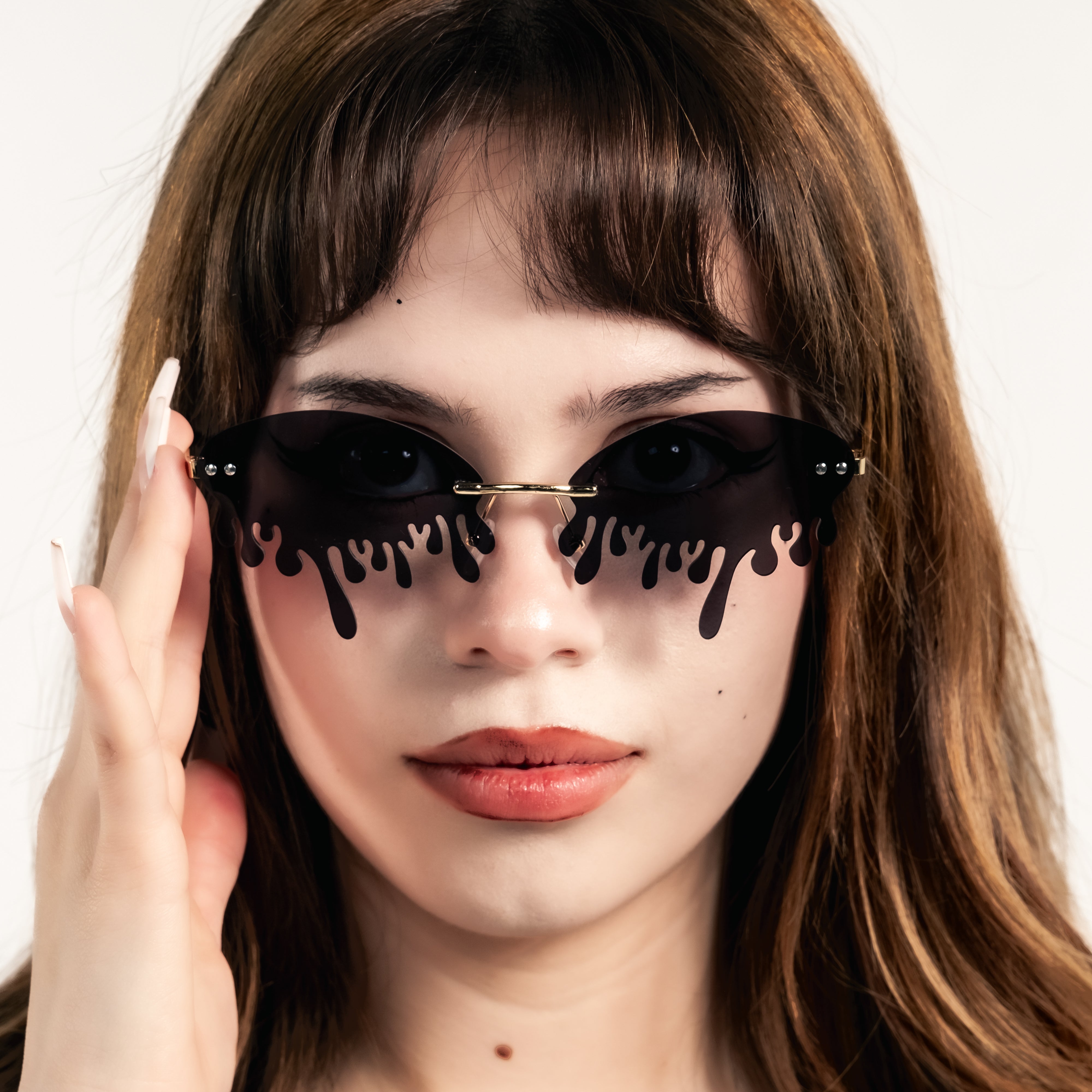 Shop Drip Shades from Forbidden Alchemy's gothic sunglasses. Premium quality eyewear featuring bold frames and authentic goth aesthetics. Tagged: shades.Sunglassesforbidden alchemyshades